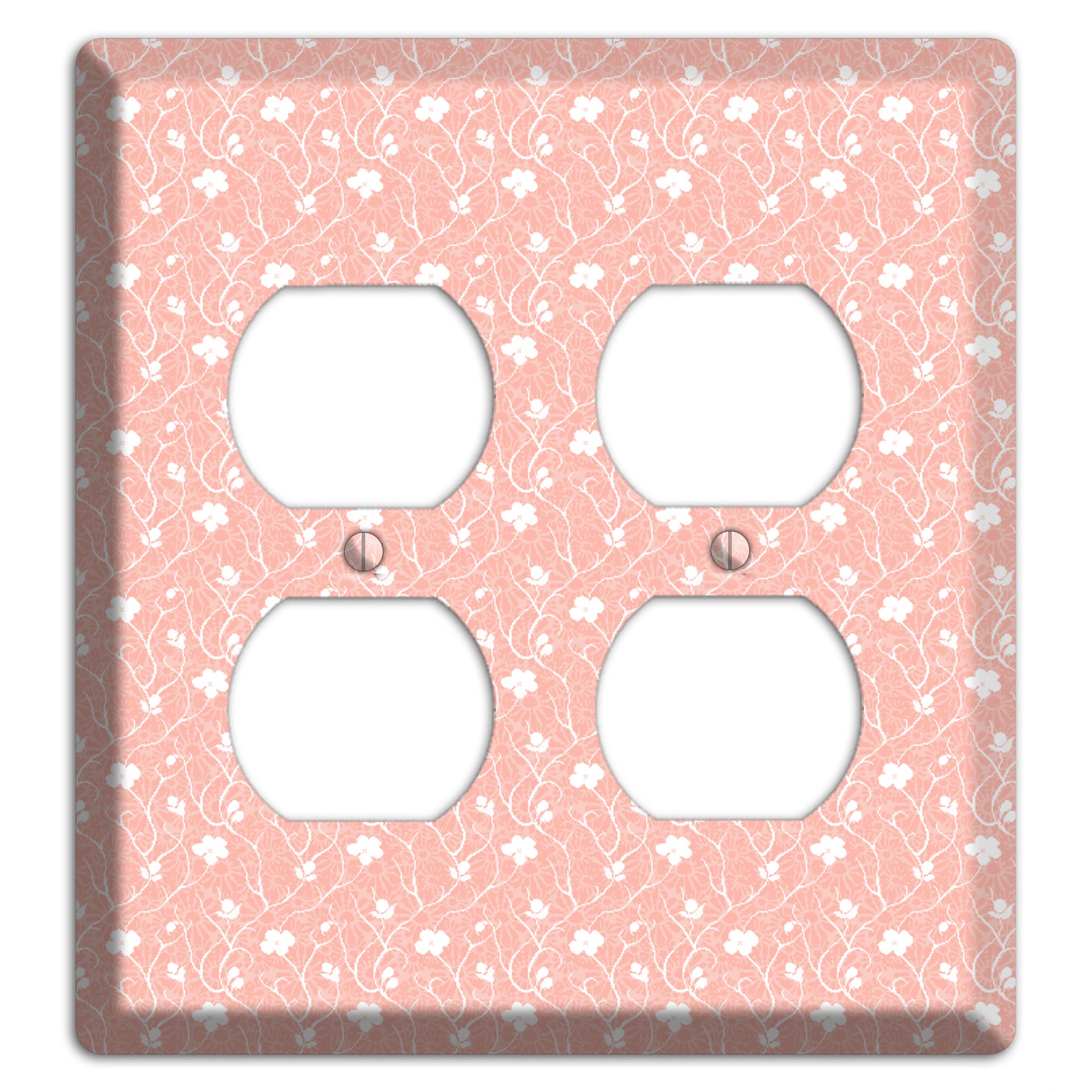 Salmon Sprig 2 Duplex Wallplate