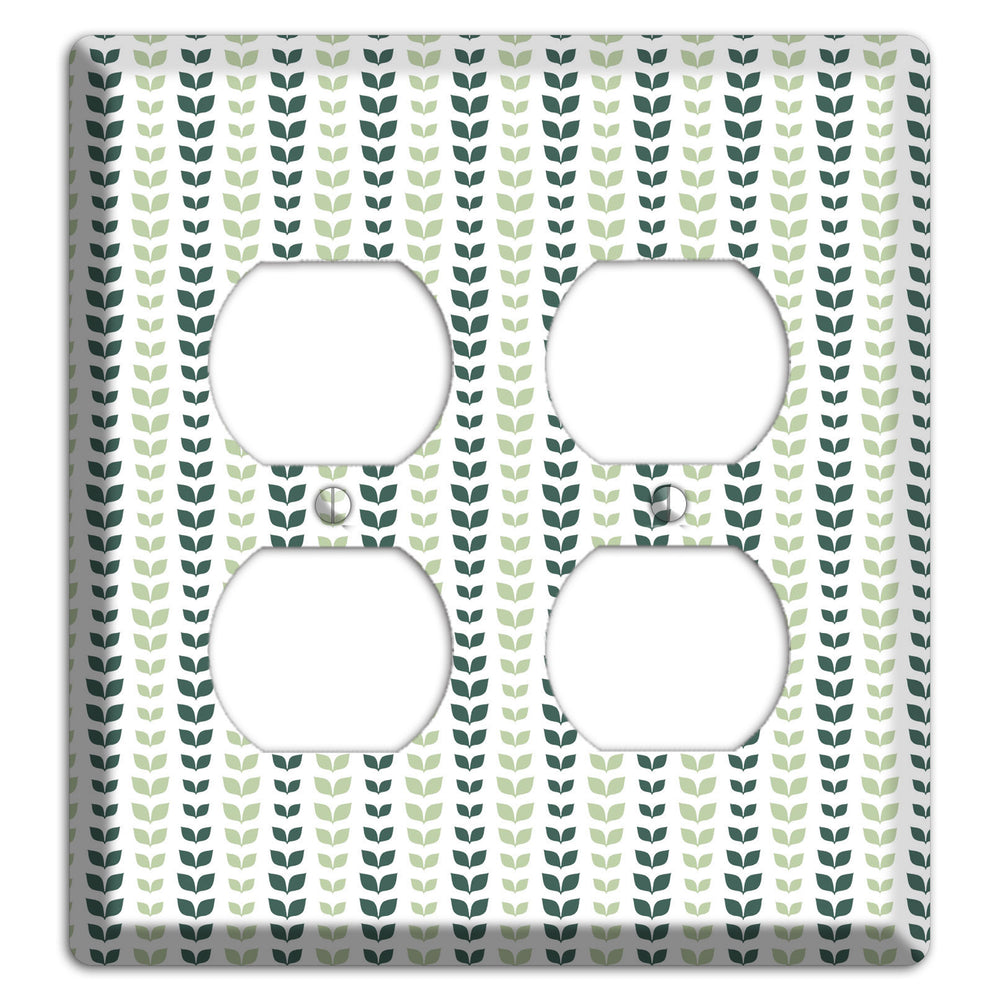 Leaves Style X 2 Duplex Wallplate