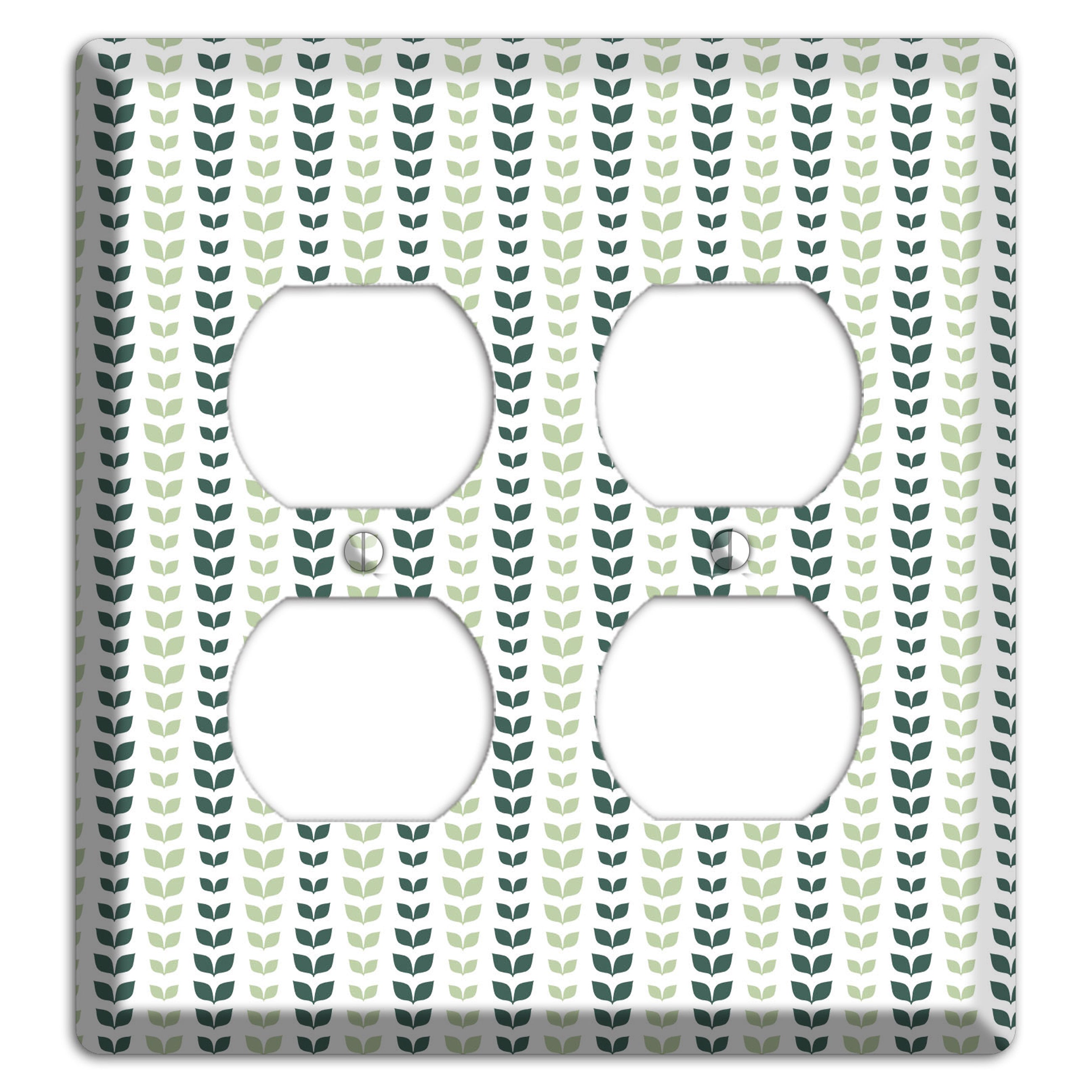 Leaves Style X 2 Duplex Wallplate