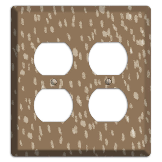Brown and White Speckle 2 Duplex Wallplate
