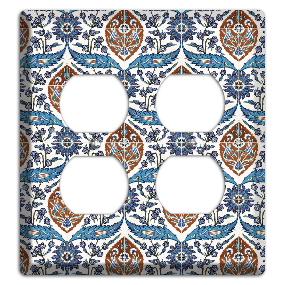 Ornate Feather Tile 2 Duplex Wallplate
