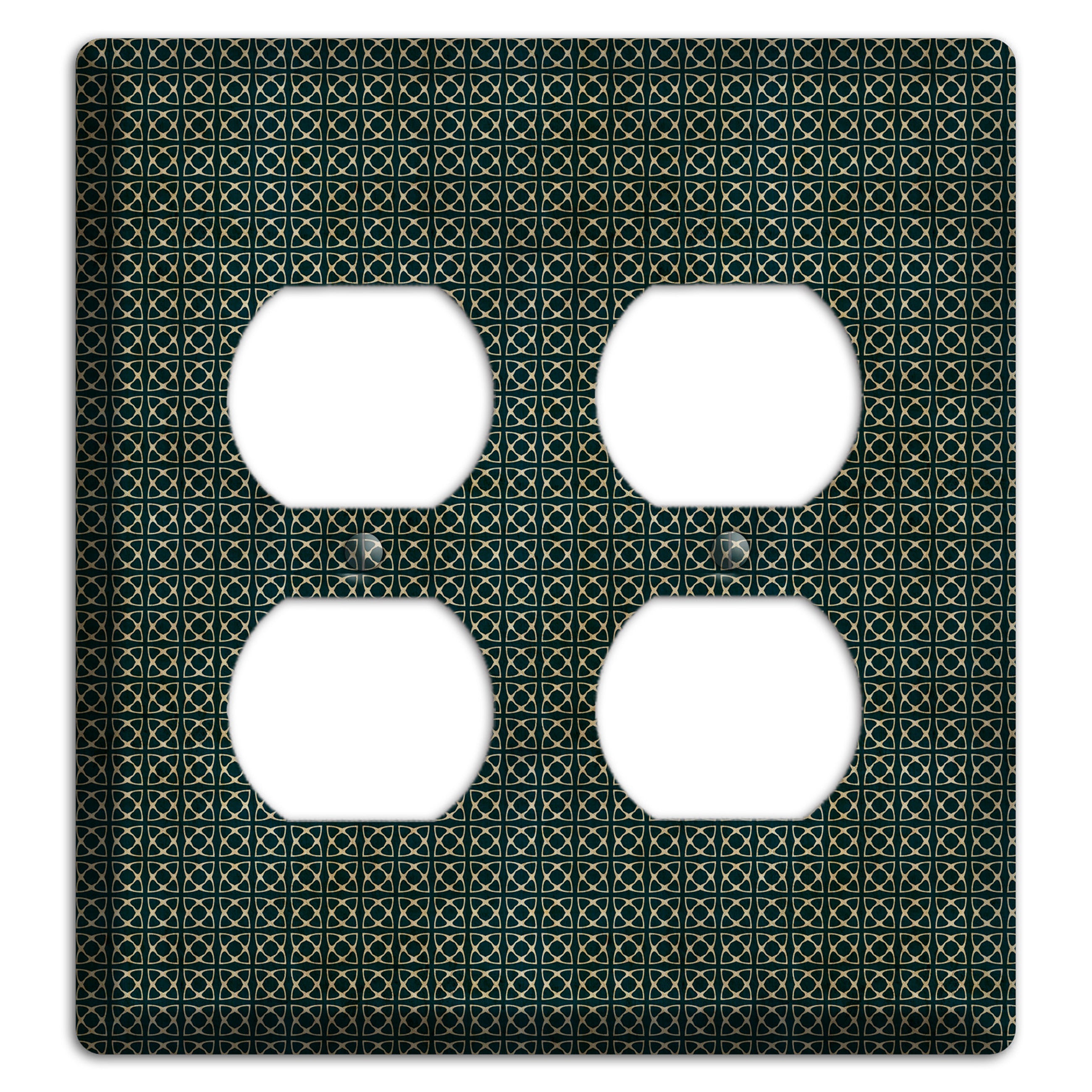 Dark Green Grunge Tiny Tiled Tapestry 5 2 Duplex Wallplate
