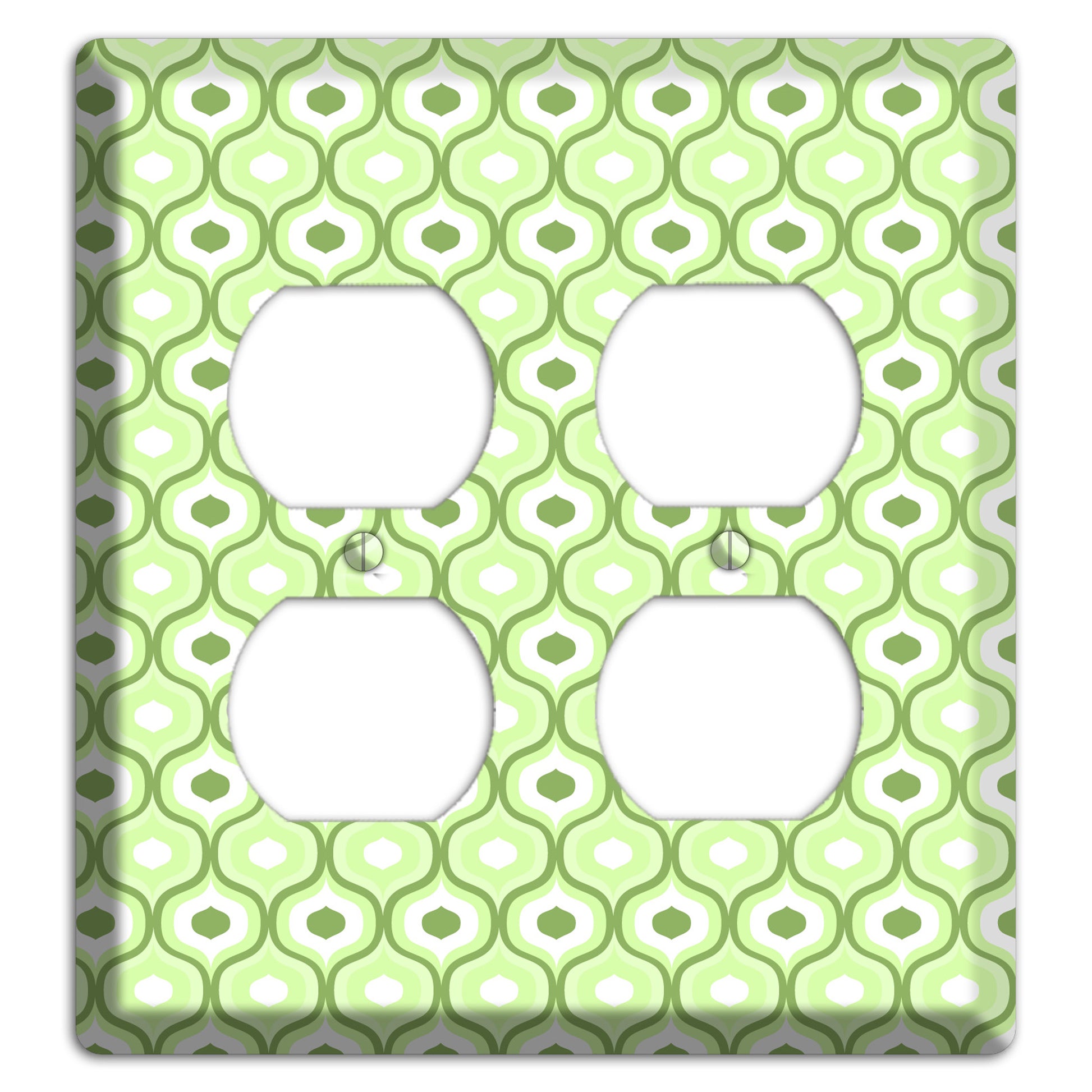 Multi Green Double Scallop 2 2 Duplex Wallplate