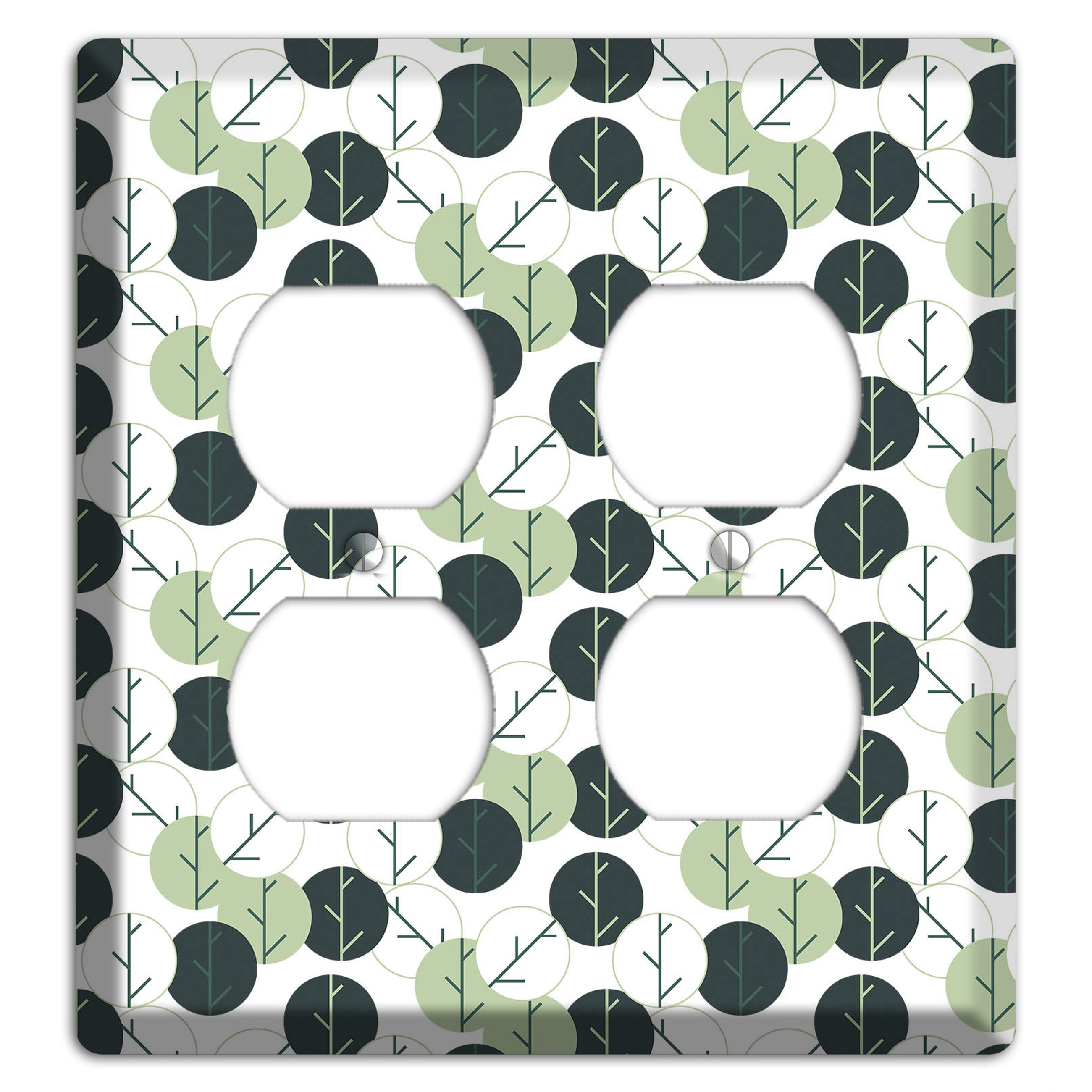 Leaves Style F 2 Duplex Wallplate