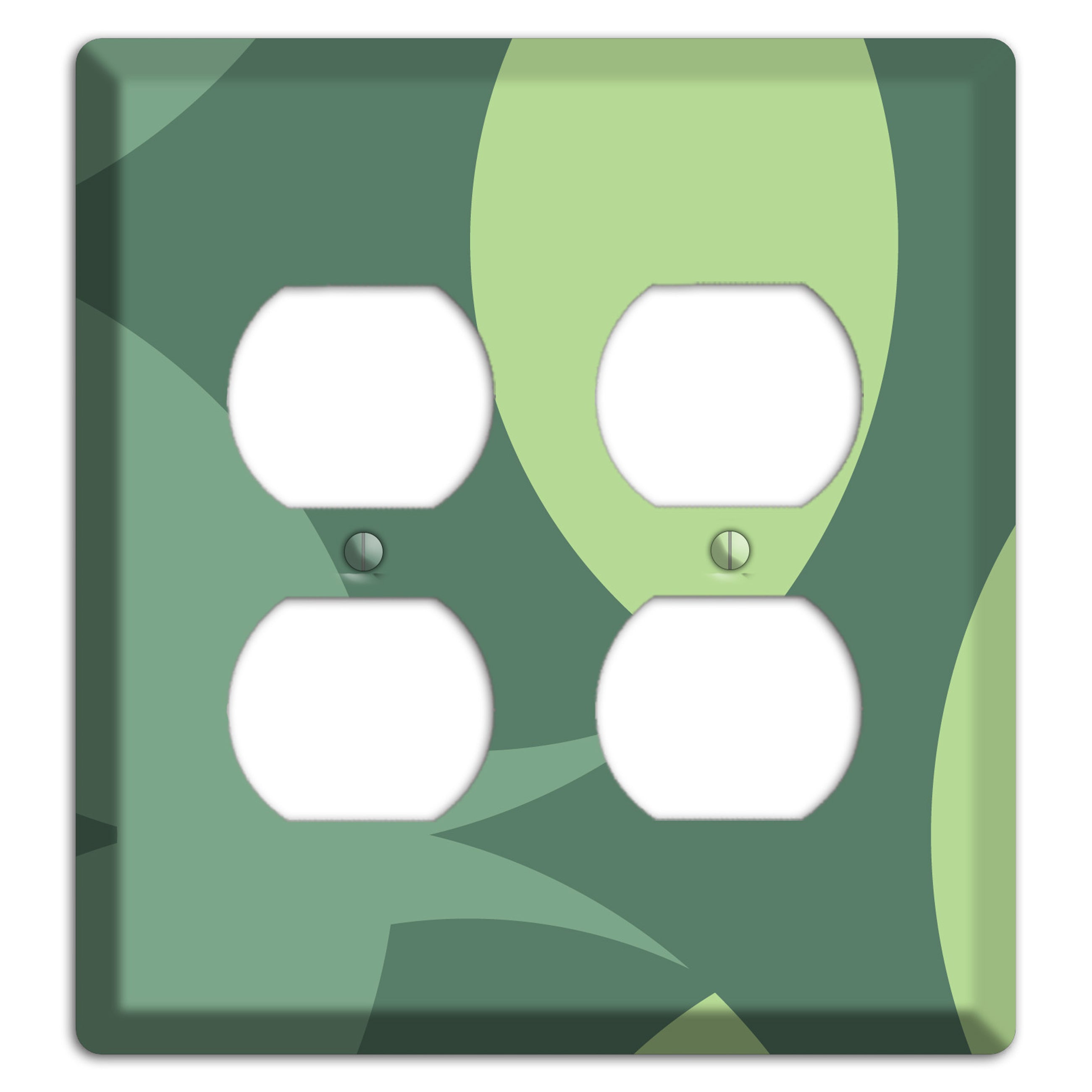 Green Abstract 2 Duplex Wallplate