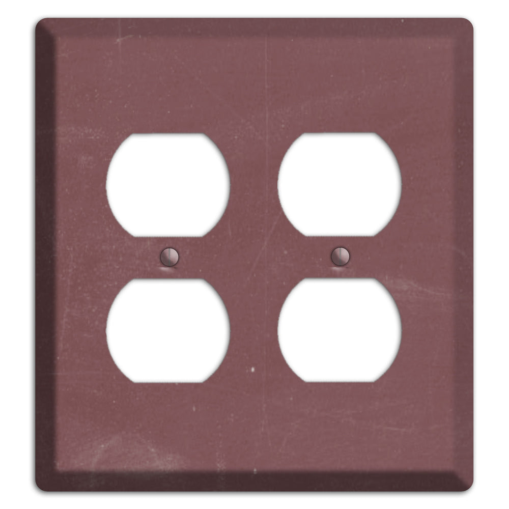Chalk Dark Maroon 2 Duplex Wallplate
