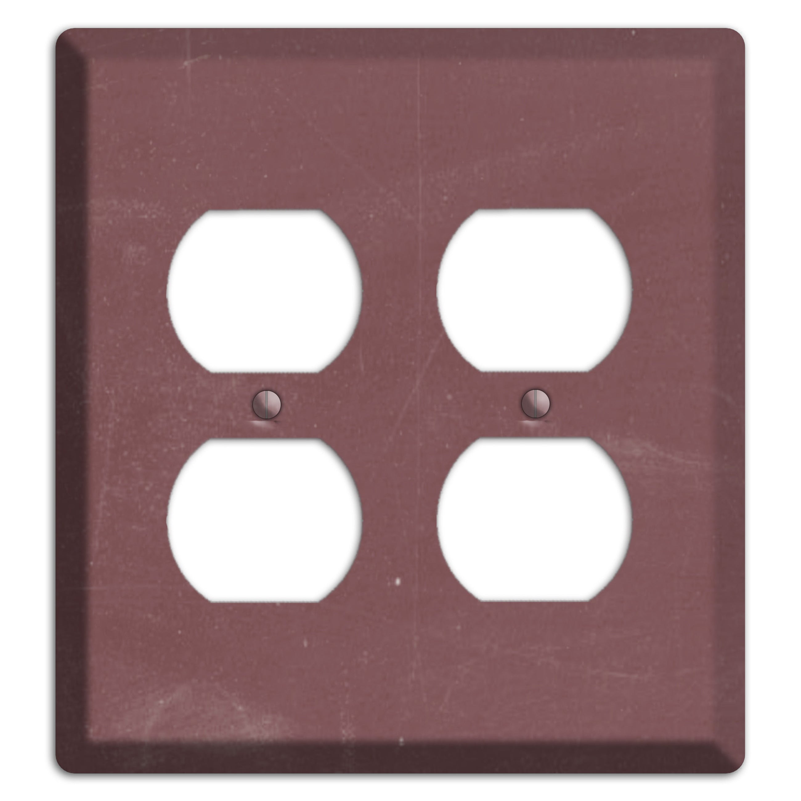 Chalk Dark Maroon 2 Duplex Wallplate