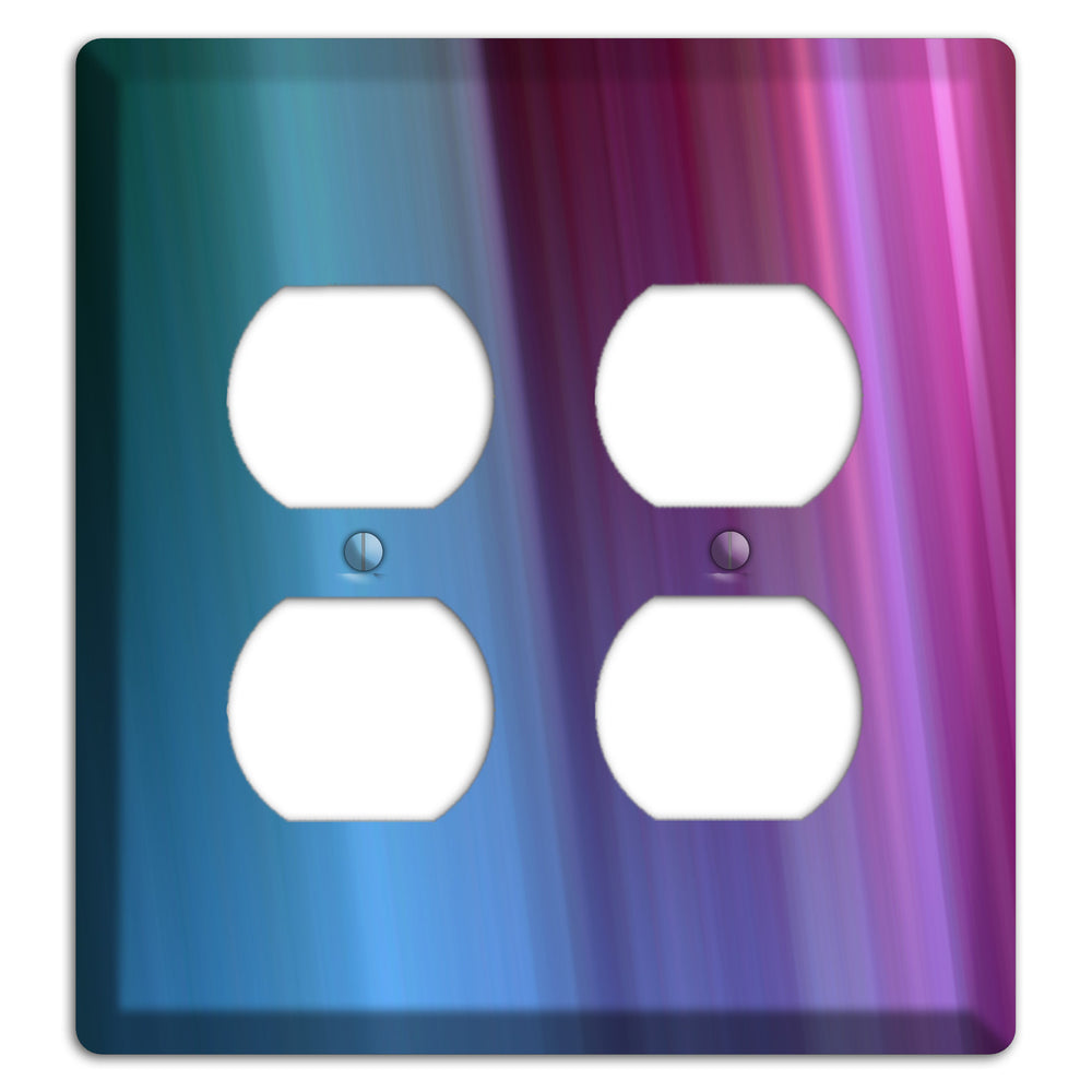 Blue and Purple Ray of Light 2 Duplex Wallplate