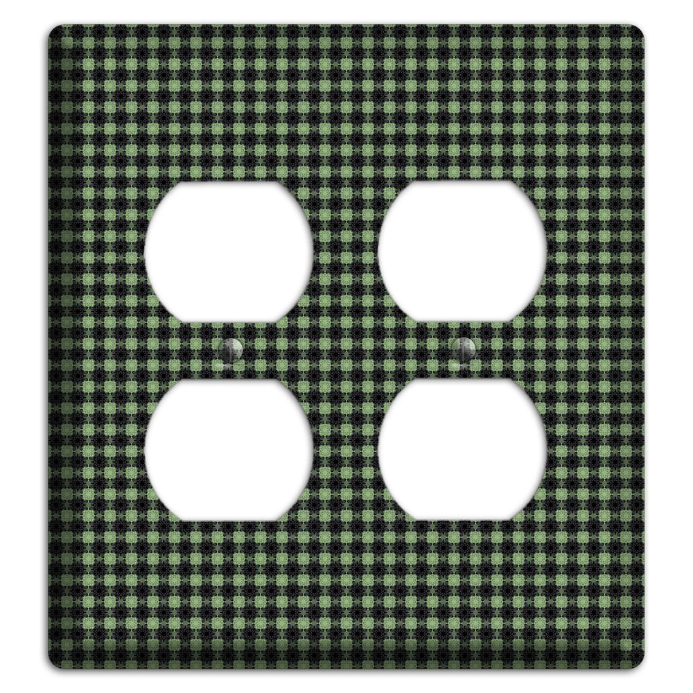 Multi Green Basket Check 2 Duplex Wallplate