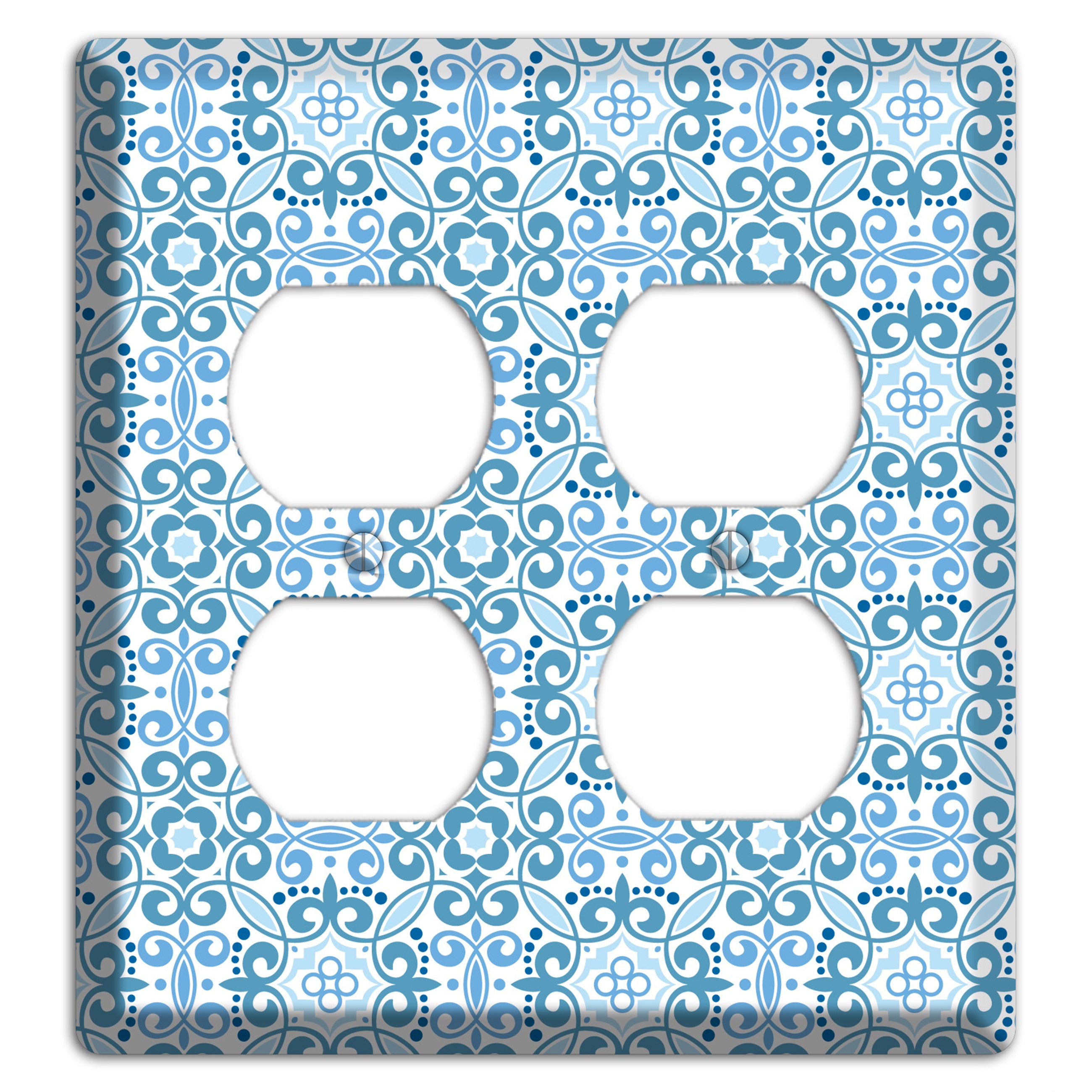 Multi Blue Foulard 2 Duplex Wallplate