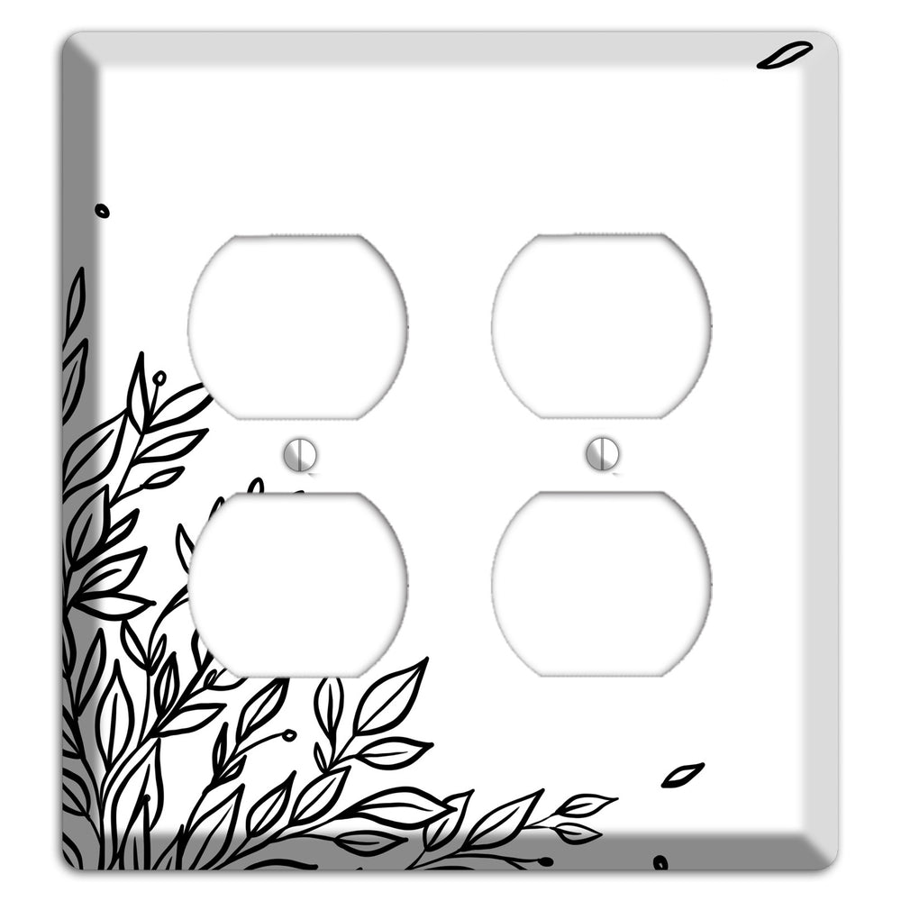 Hand-Drawn Floral 17 2 Duplex Wallplate