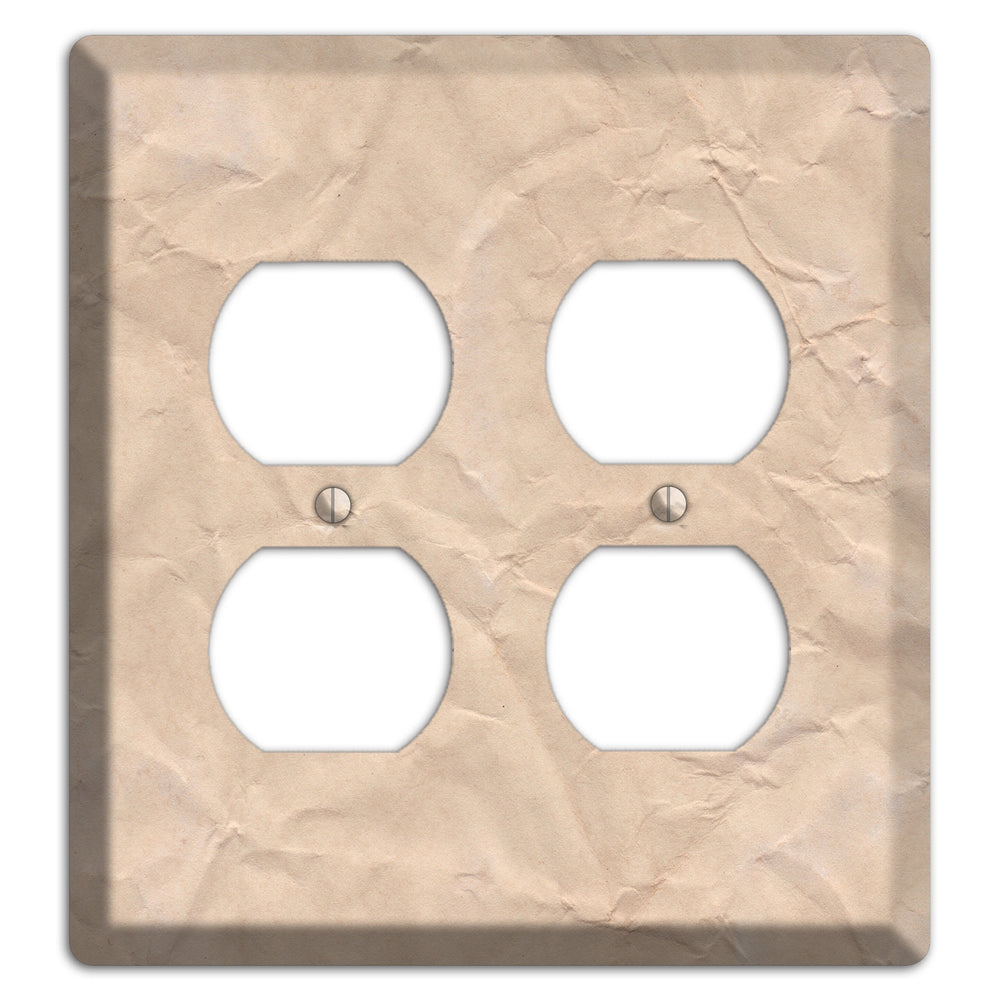 Aged Paper 5 2 Duplex Wallplate