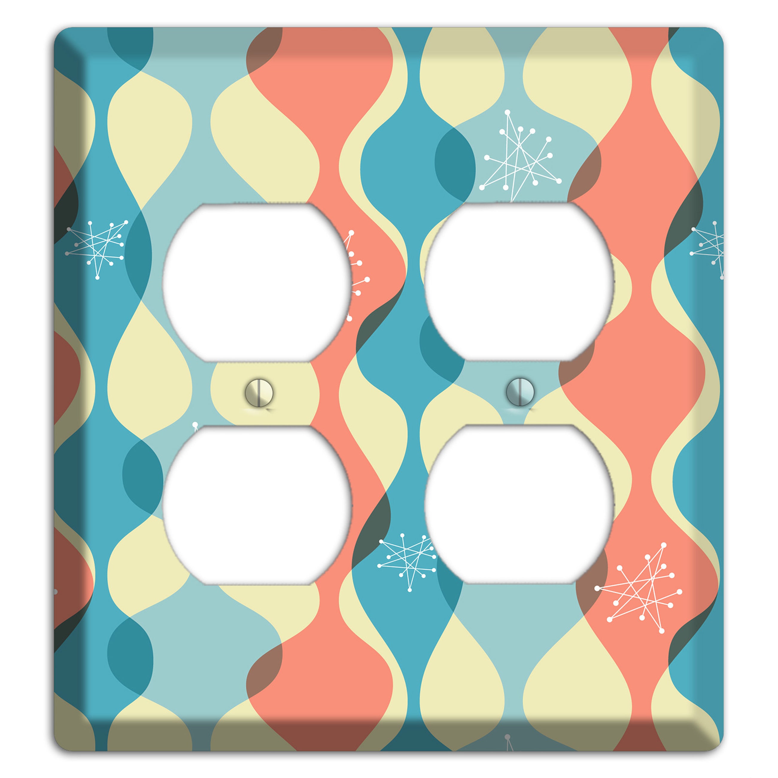 Mid Century Curves 2 Duplex Wallplate