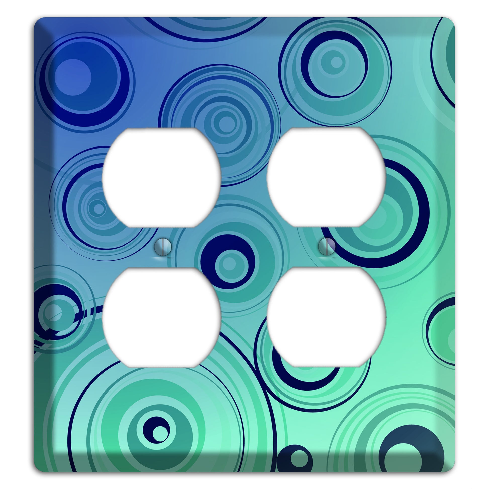 Blue and Green Circles 2 Duplex Wallplate