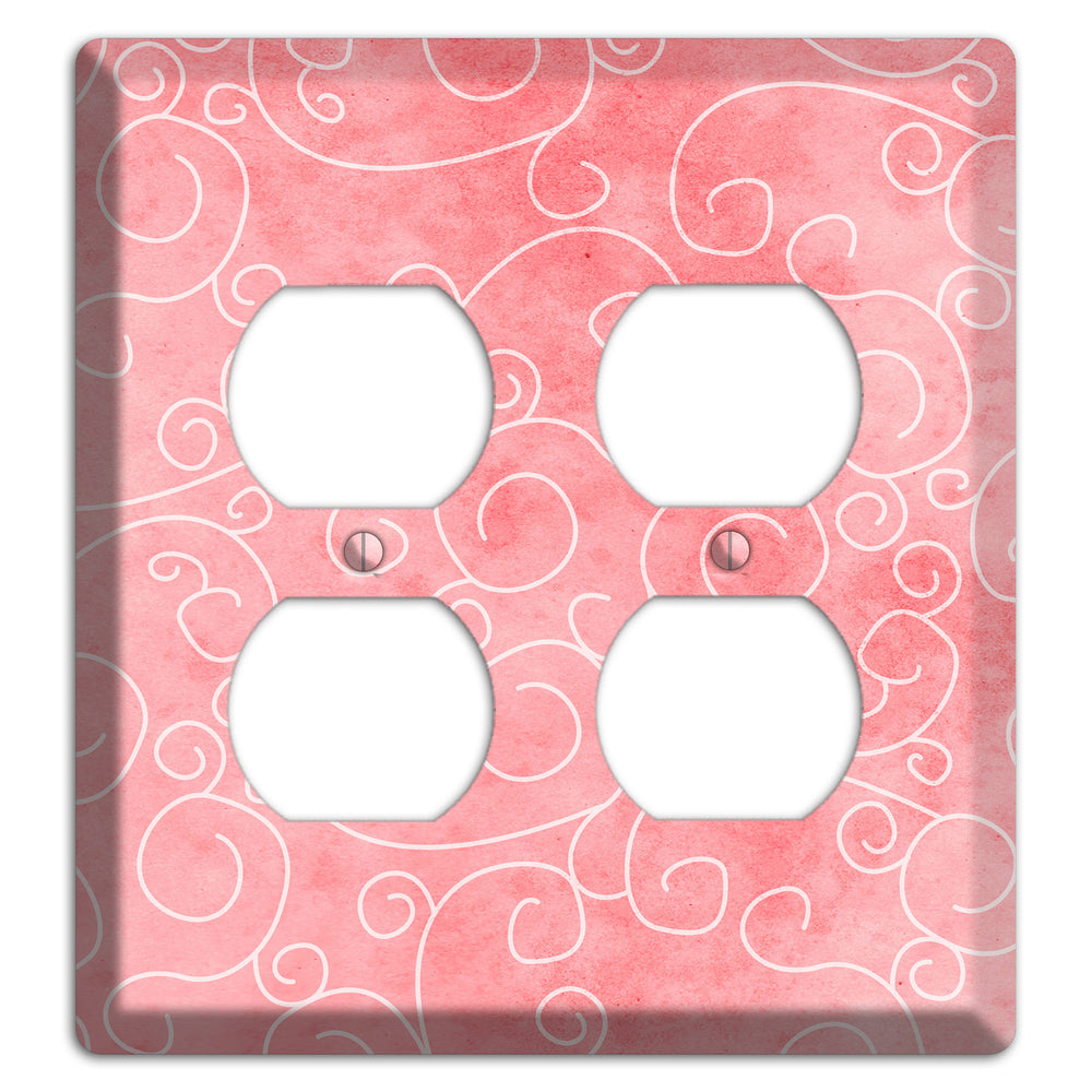 Azalea Soft Coral 2 Duplex Wallplate
