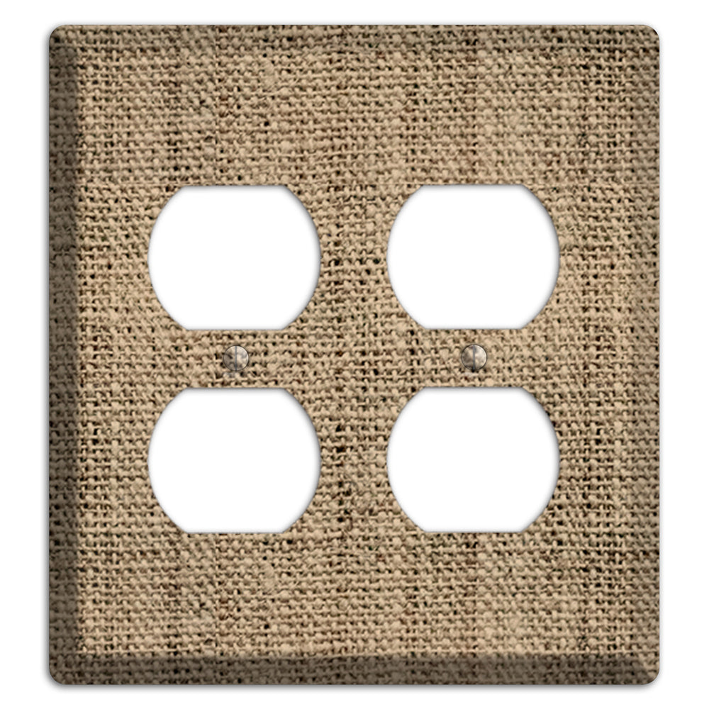 Donkey Brown Burlap 2 Duplex Wallplate
