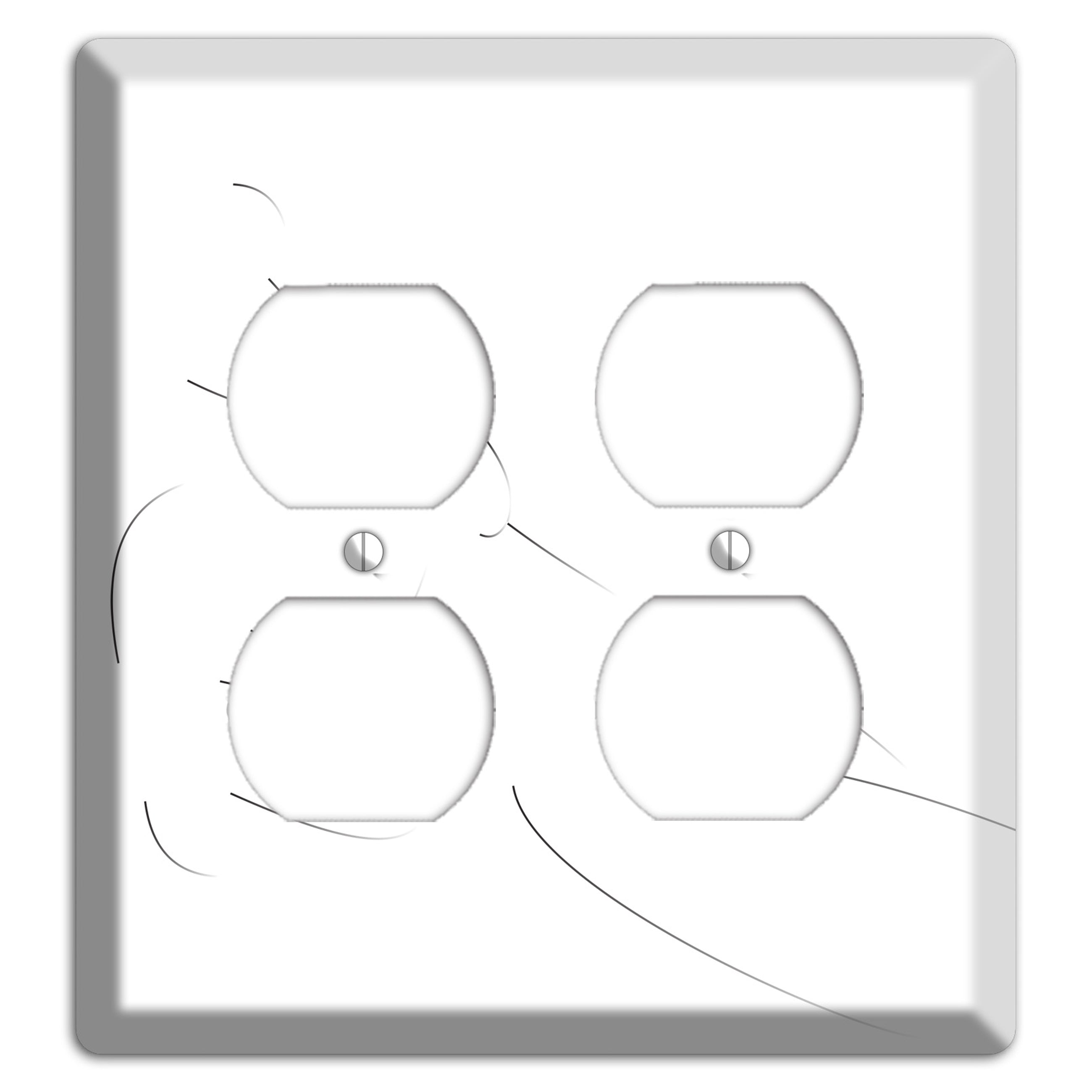 Abstrract Nude Figure 2 Duplex Wallplate