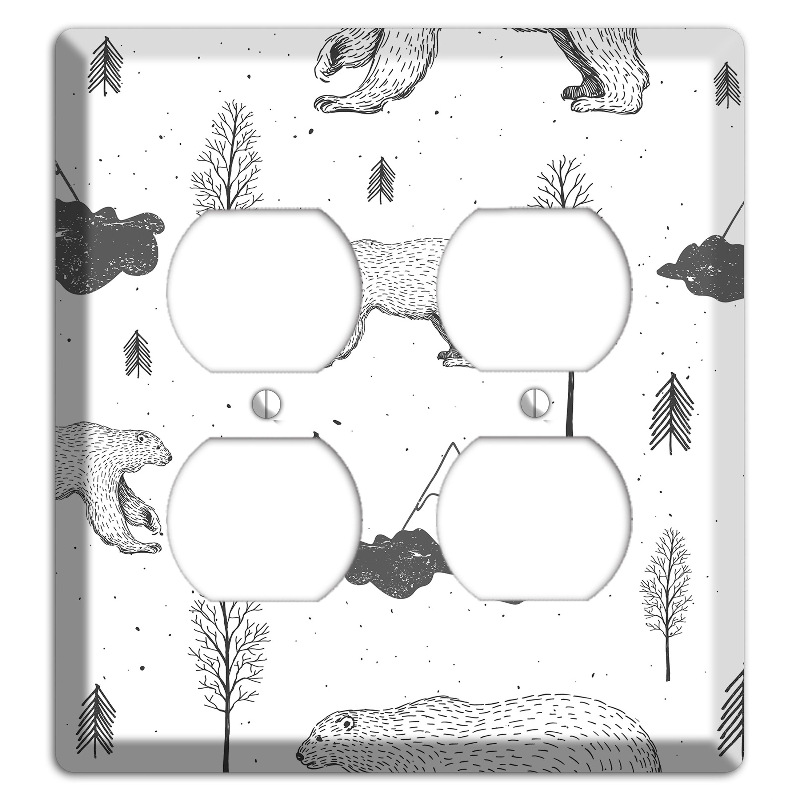 Wildlife Bear 2 Duplex Wallplate