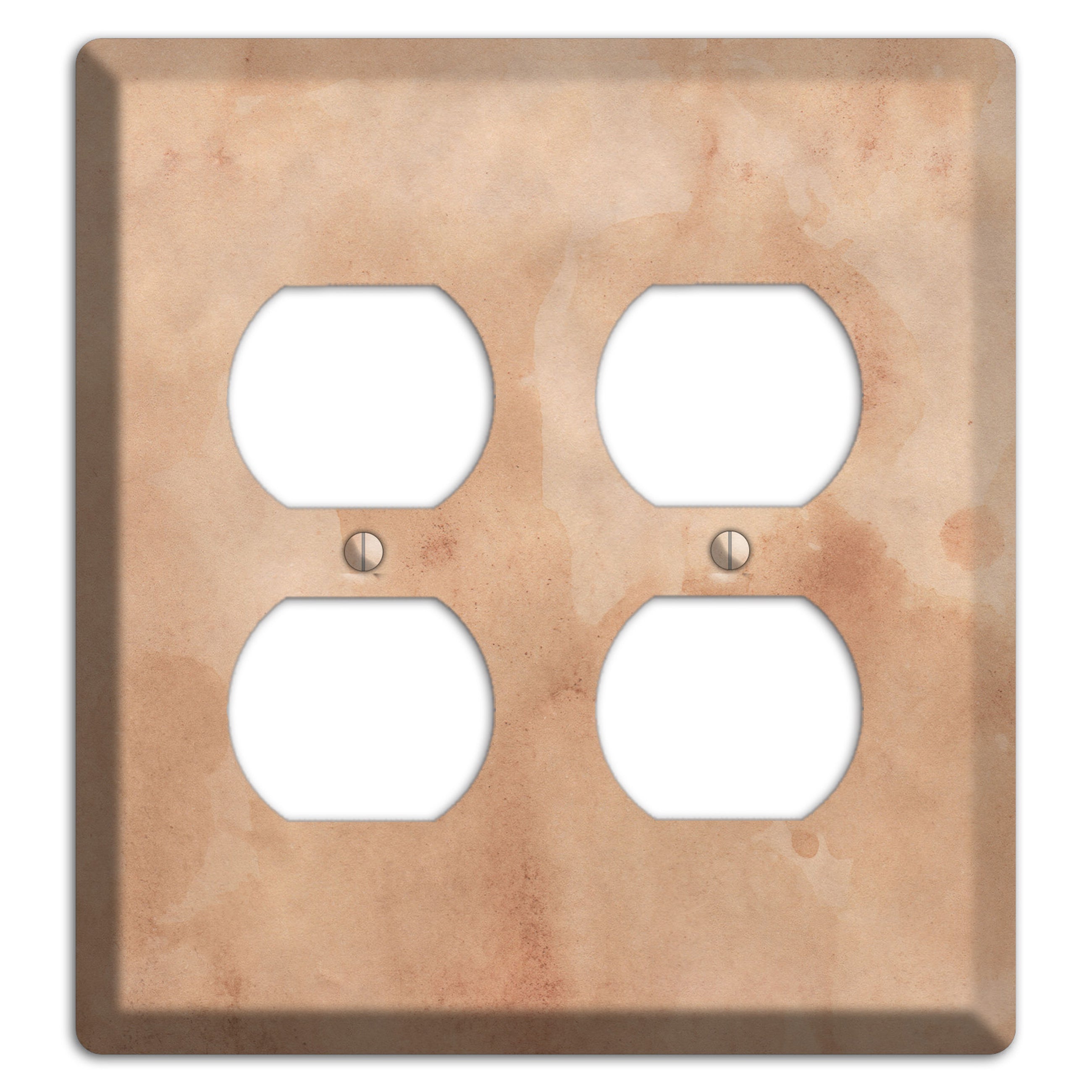Aged Paper 1 2 Duplex Wallplate