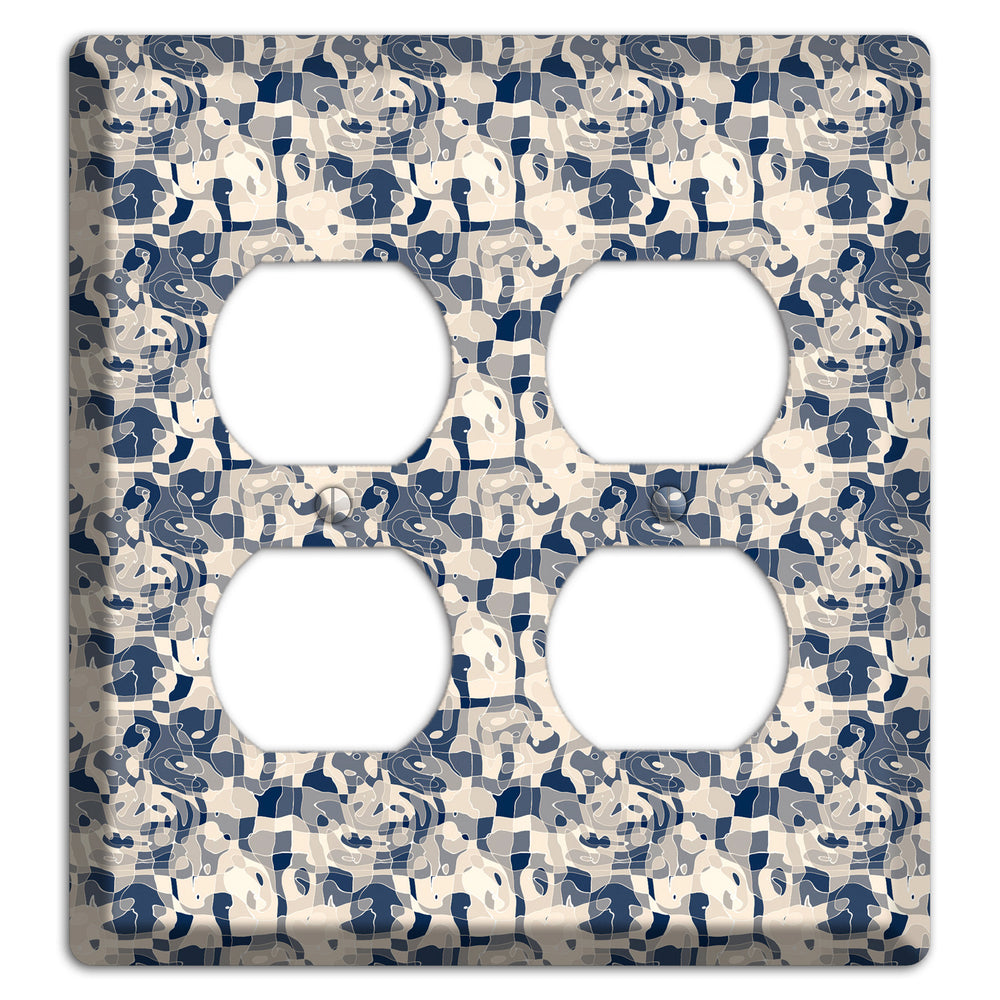 Multi Olive Bubble Dots 2 Duplex Wallplate