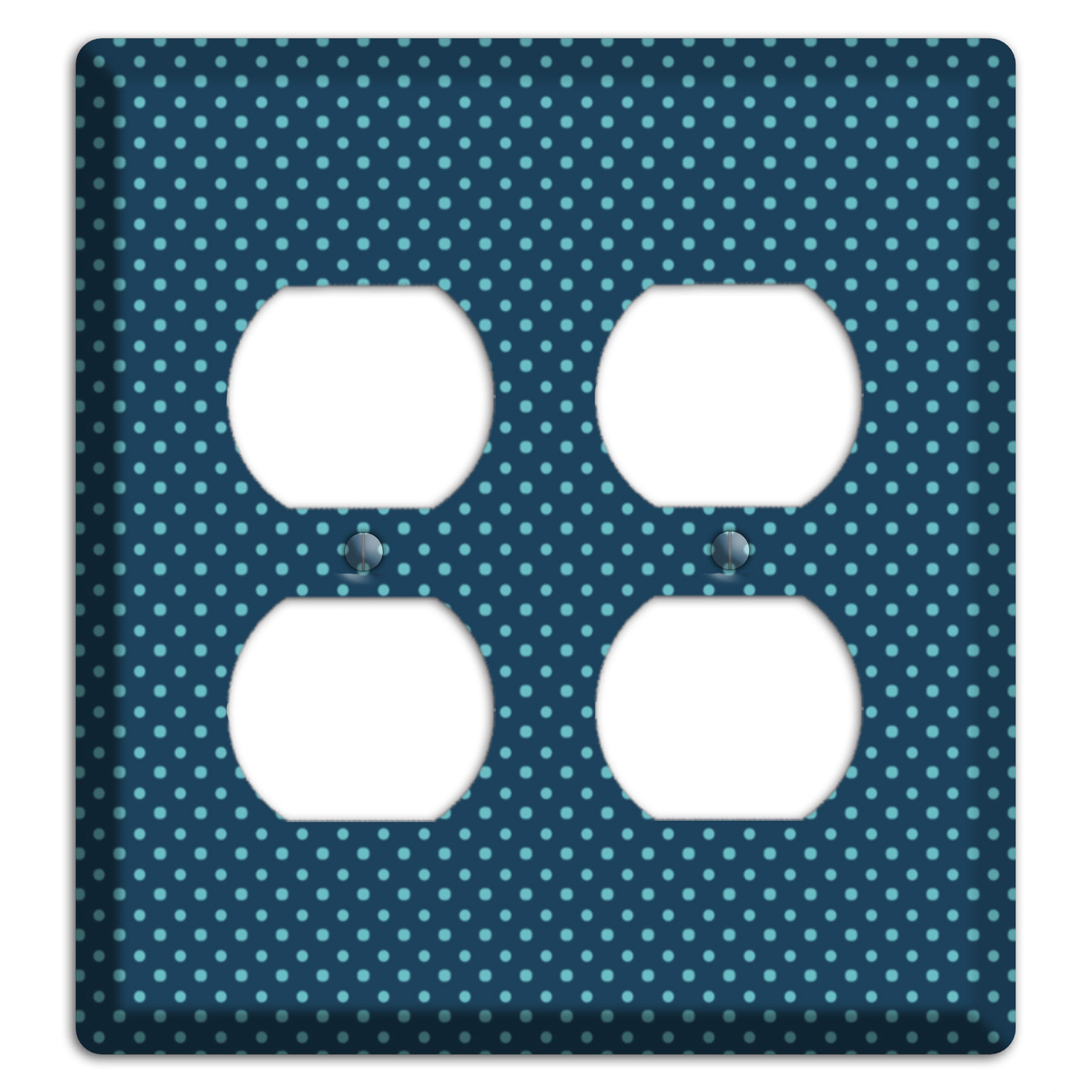 Multi Blue Tiny Polka Dots 2 Duplex Wallplate