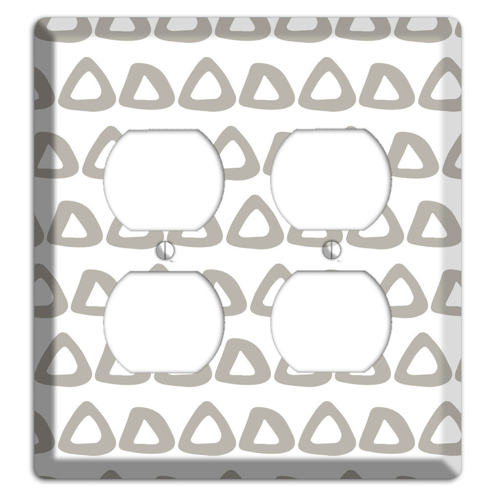Simple Scandanavian Style H 2 Duplex Wallplate