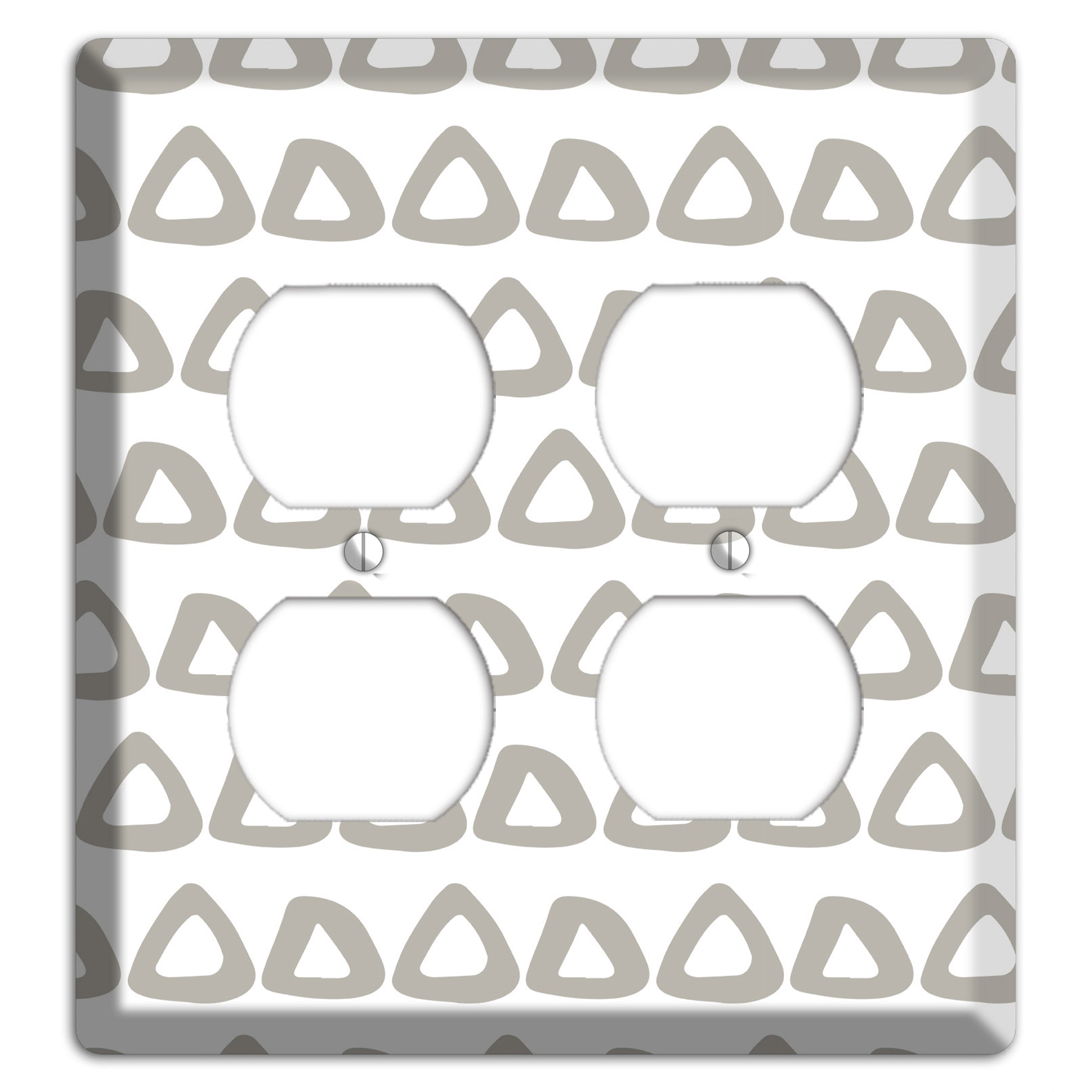 Simple Scandanavian Style H 2 Duplex Wallplate