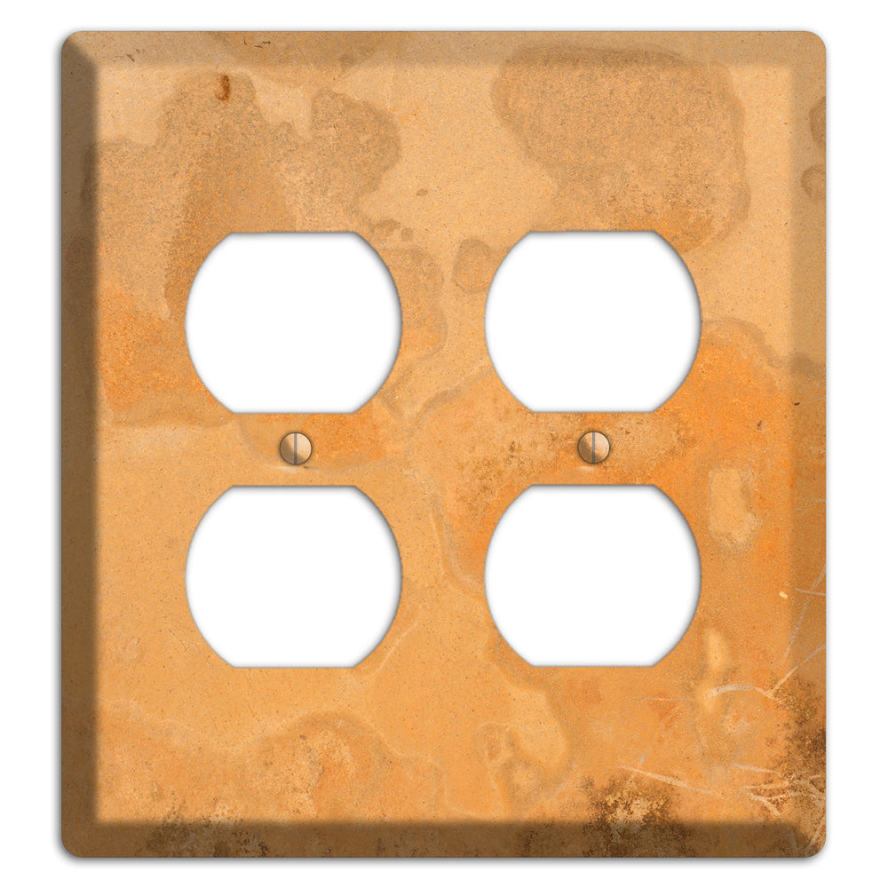 Tan Concrete 2 Duplex Wallplate