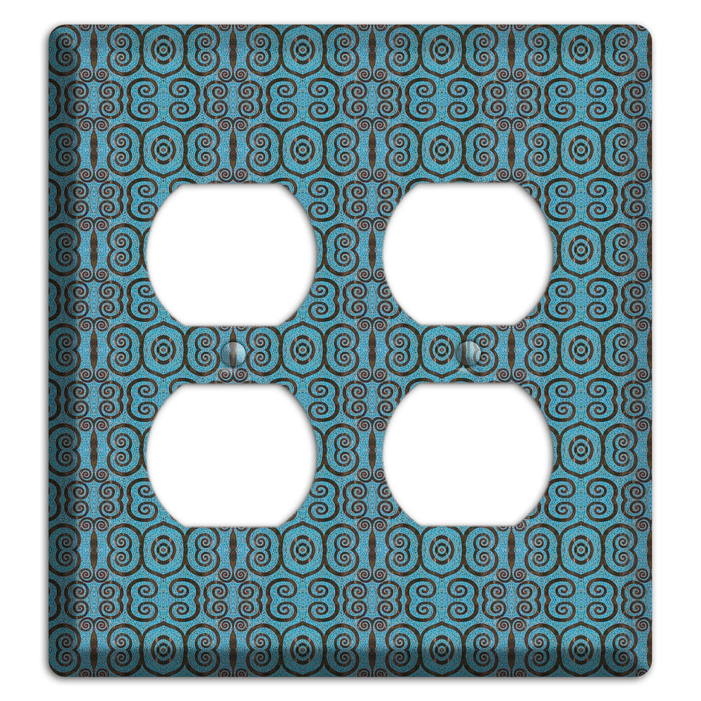 Blue Tapestry 2 Duplex Wallplate