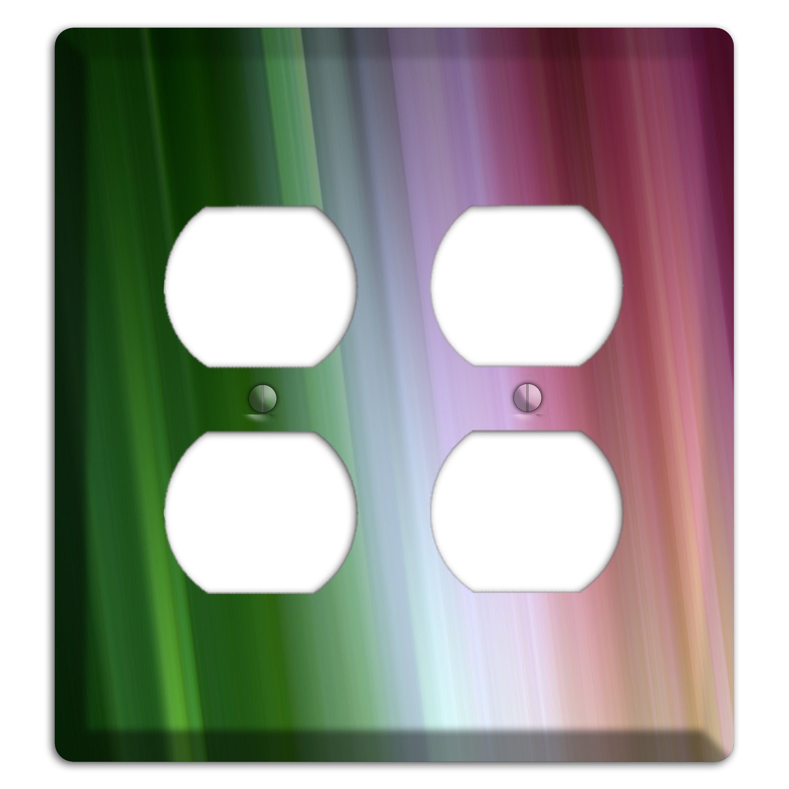 Green Lavender and Pink Ray of Light 2 Duplex Wallplate