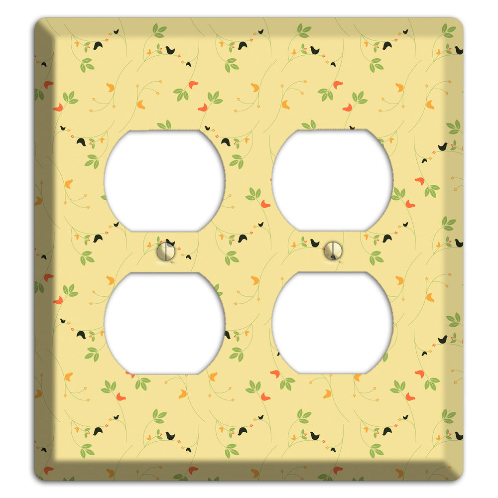 Tiny Yellow Flowers 2 Duplex Wallplate