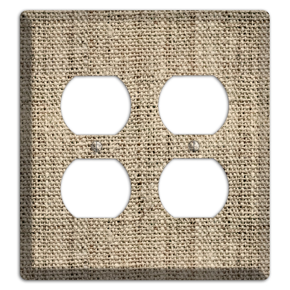 Hillary Burlap 2 Duplex Wallplate