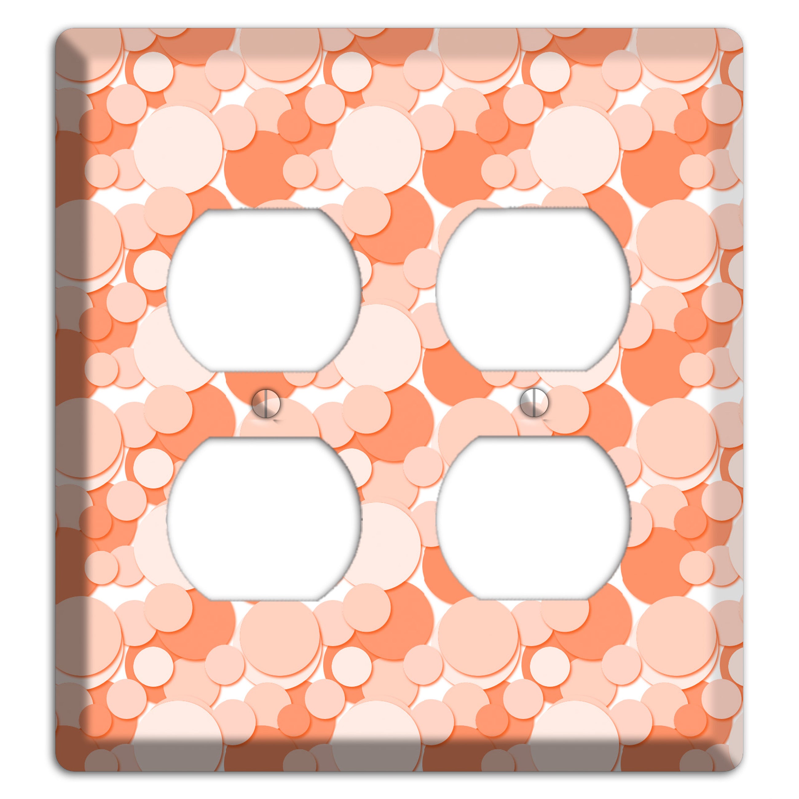 Multi Coral Bubble Dots 2 Duplex Wallplate