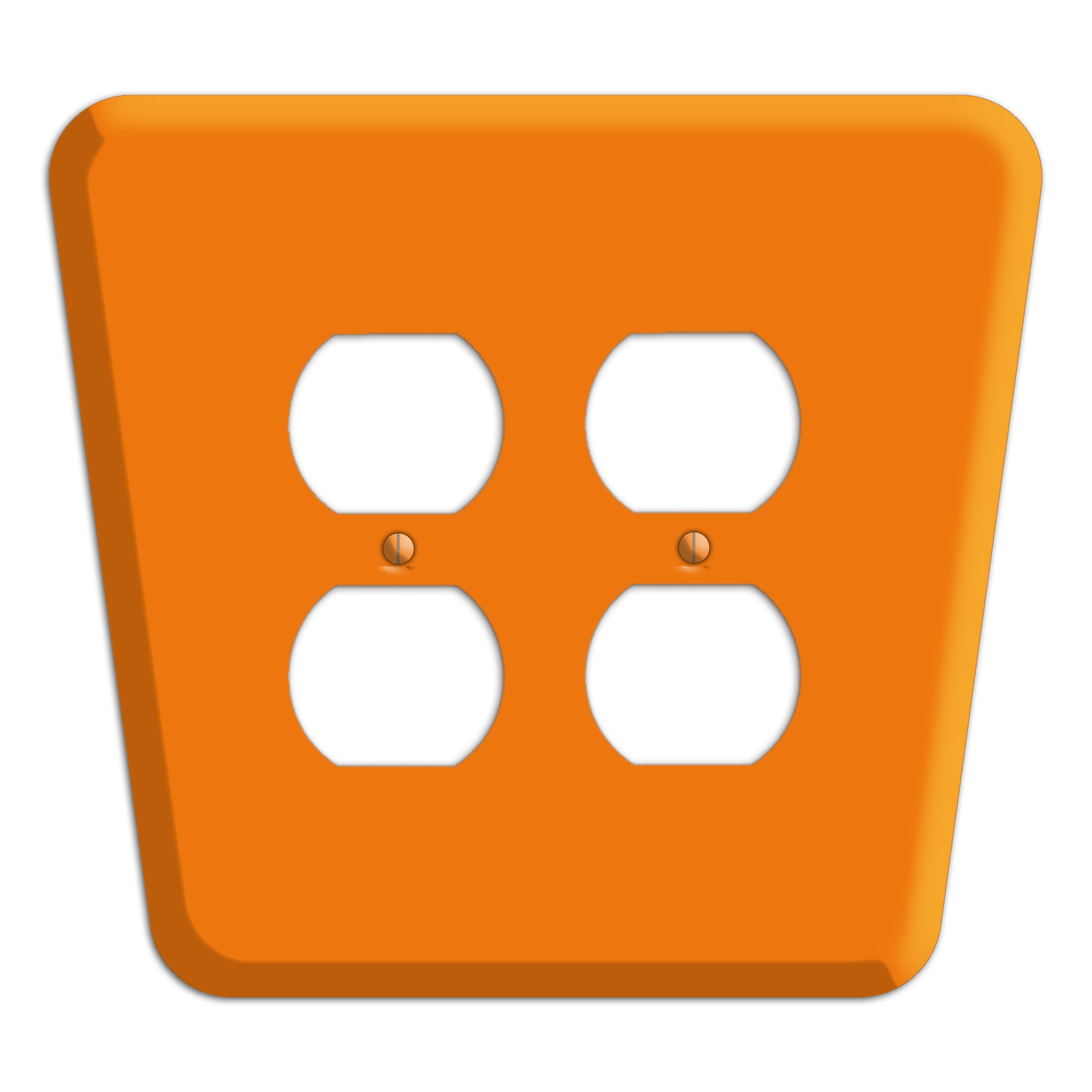 Pumpkin Mid-Century 2 Duplex Wallplate