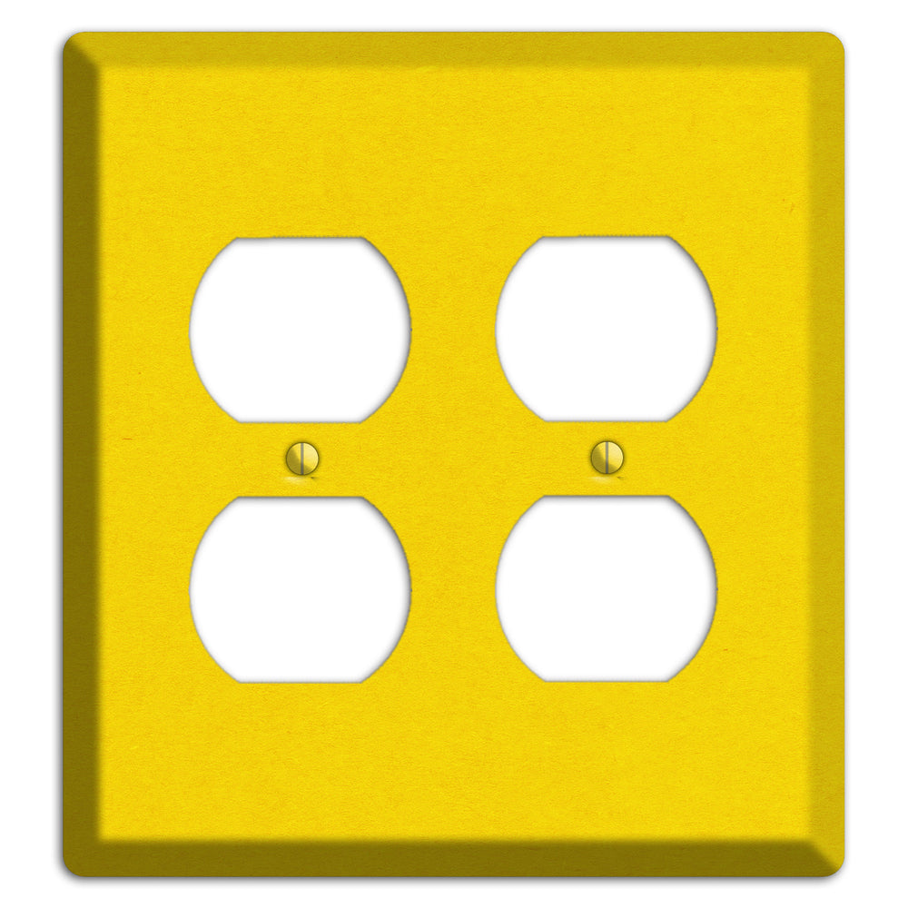 Tangerine Yellow Kraft 2 Duplex Wallplate
