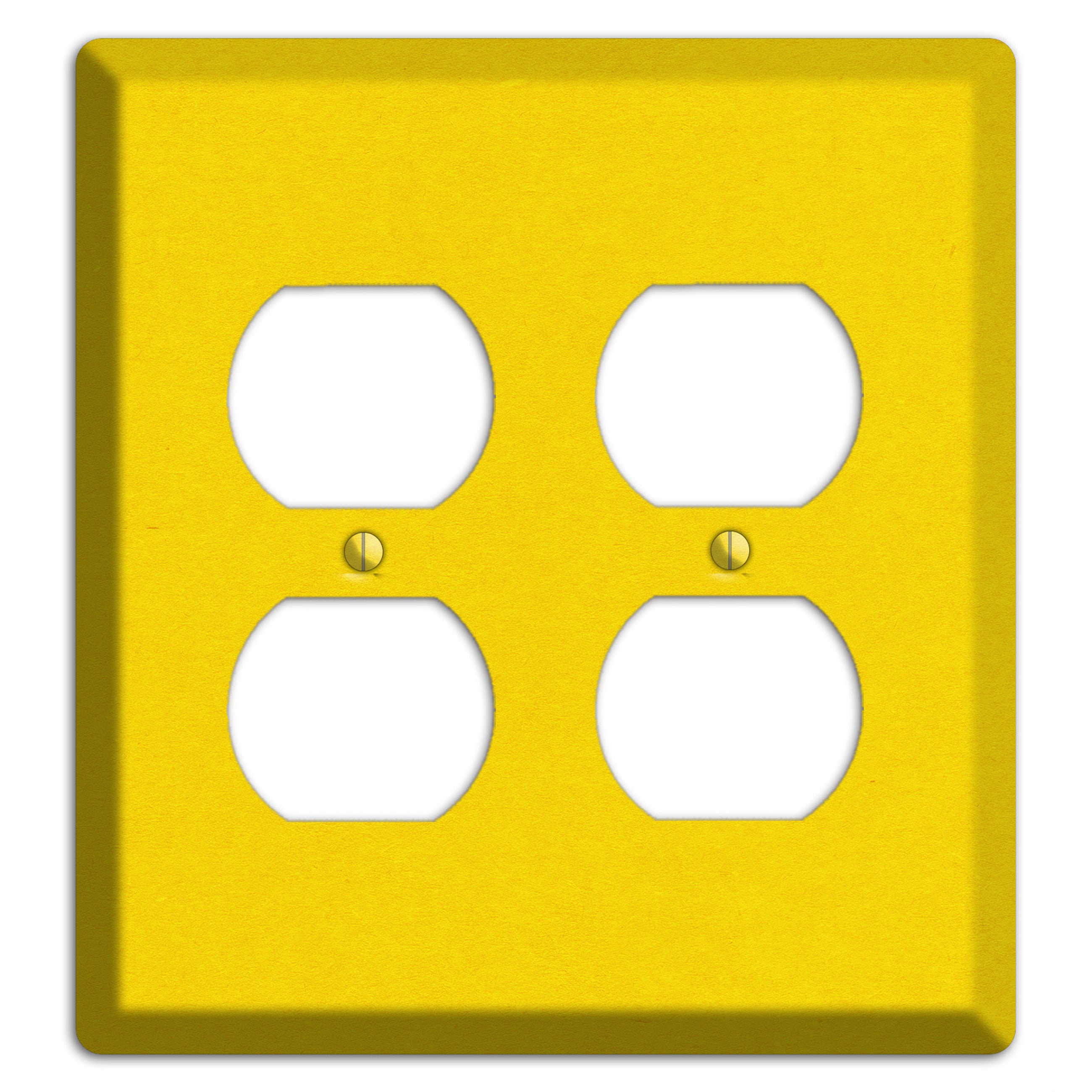 Tangerine Yellow Kraft 2 Duplex Wallplate