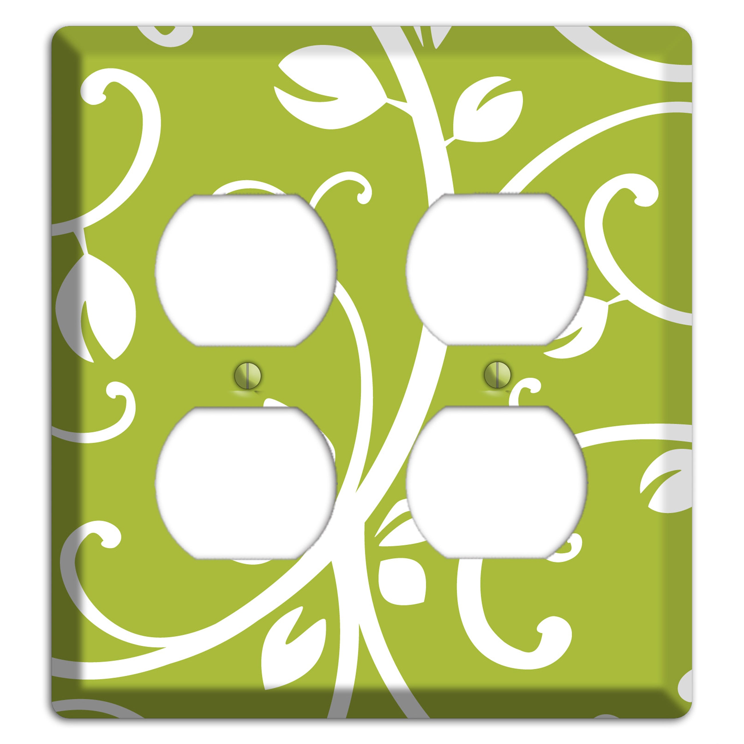 Green Bud Sprig 2 Duplex Wallplate