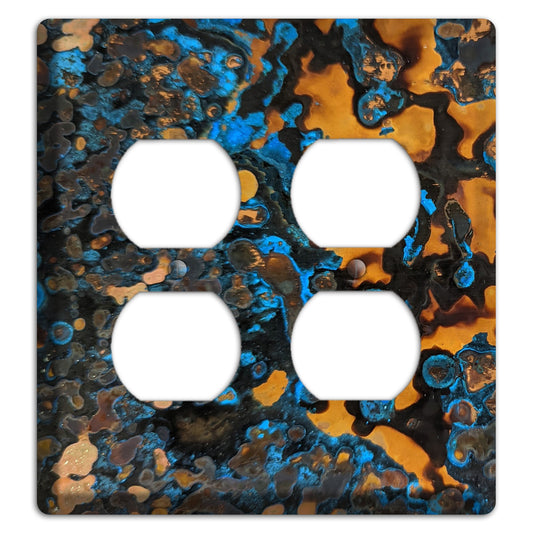 Copper Turquoise 2 Duplex Outlet Cover Plate