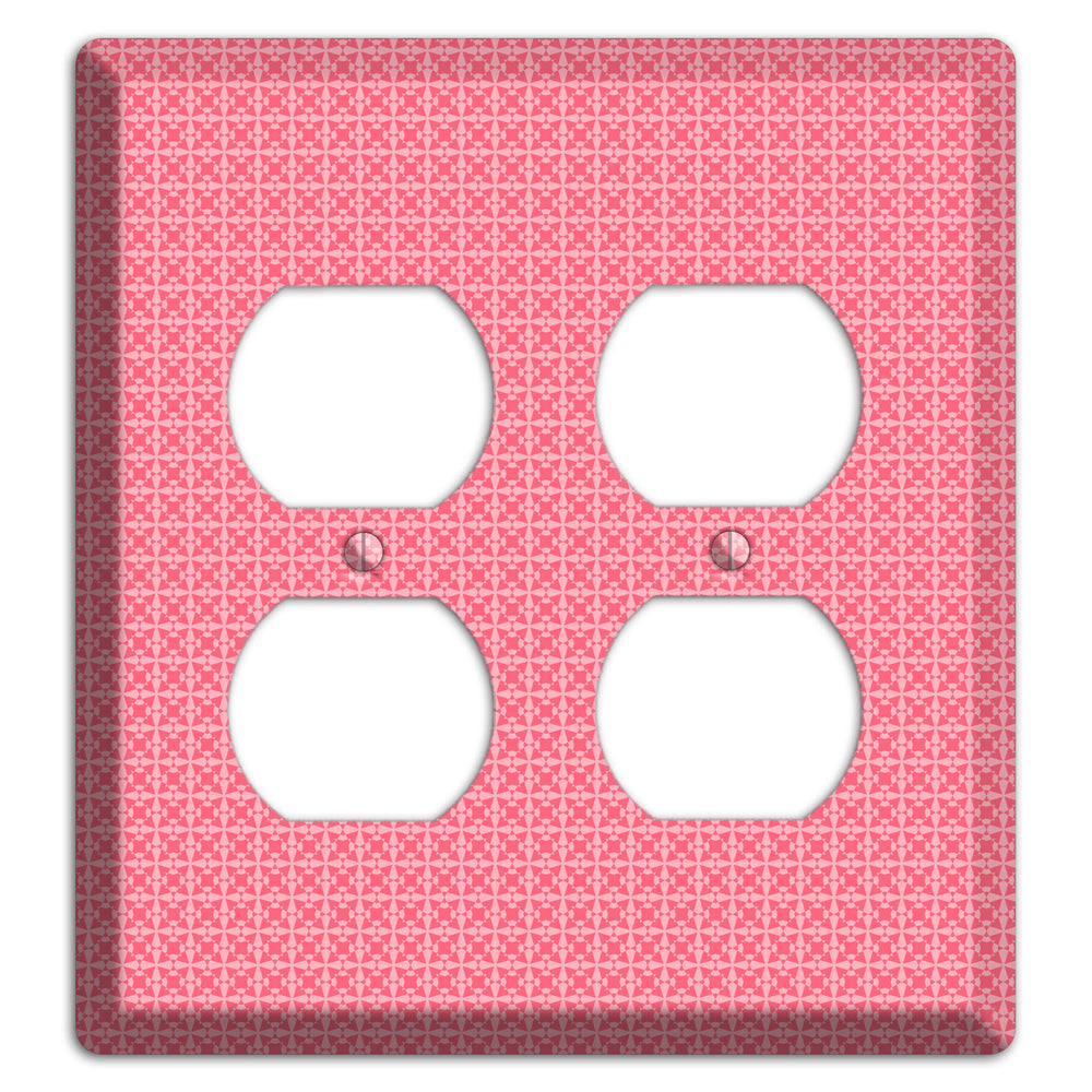 Multi Pink Tiled Arabesque 2 Duplex Wallplate