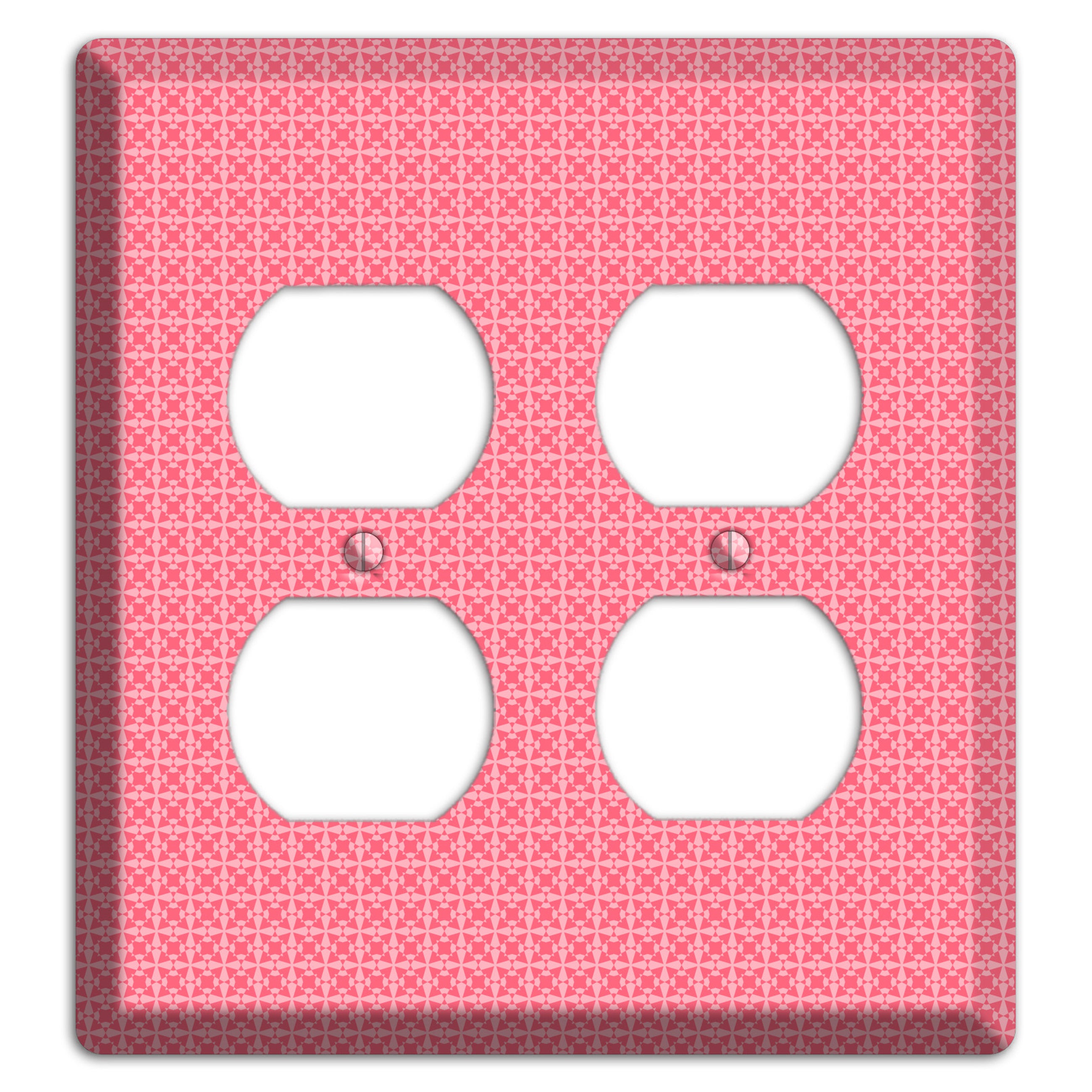 Multi Pink Tiled Arabesque 2 Duplex Wallplate