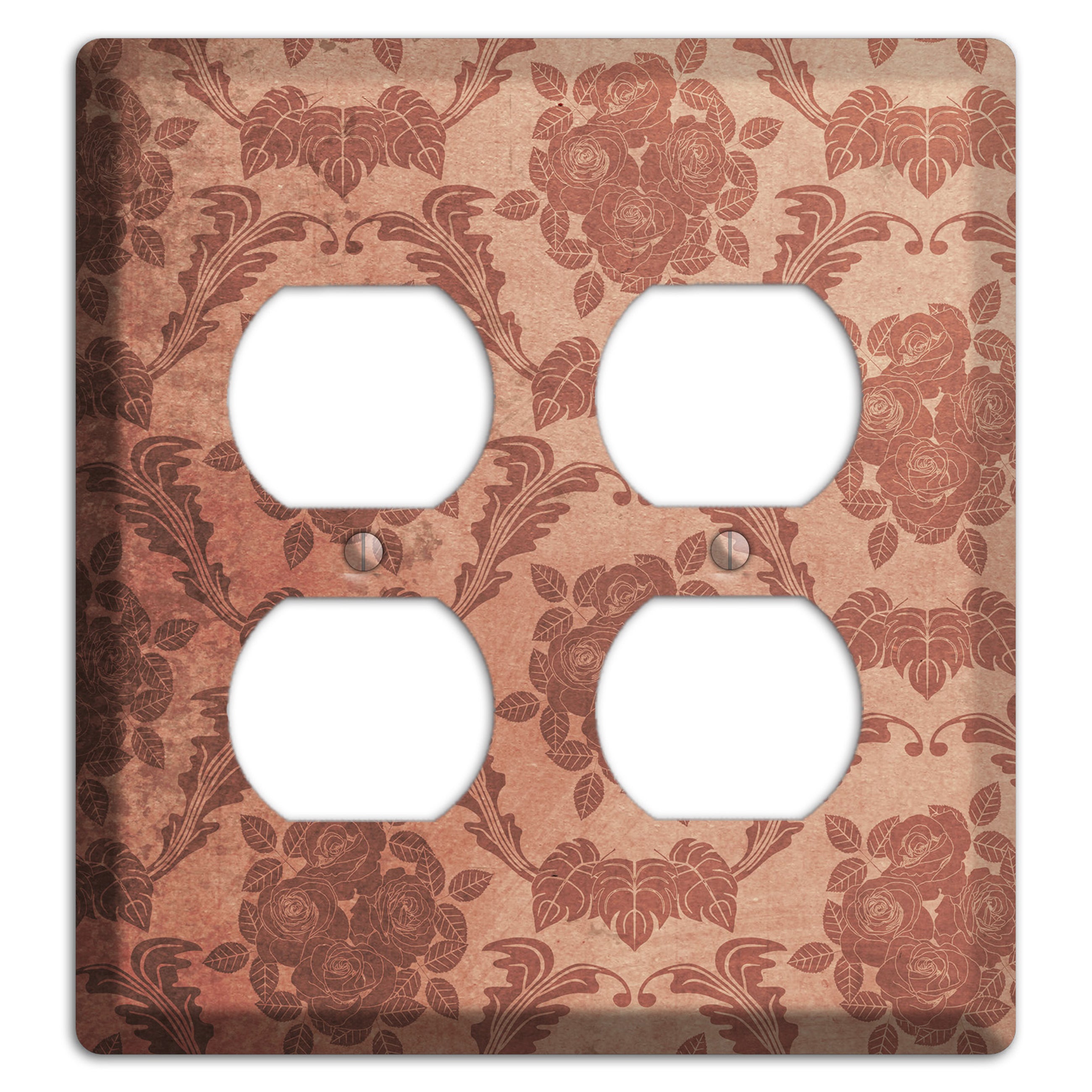 Old Rose Vintage Rose Damask 2 Duplex Wallplate