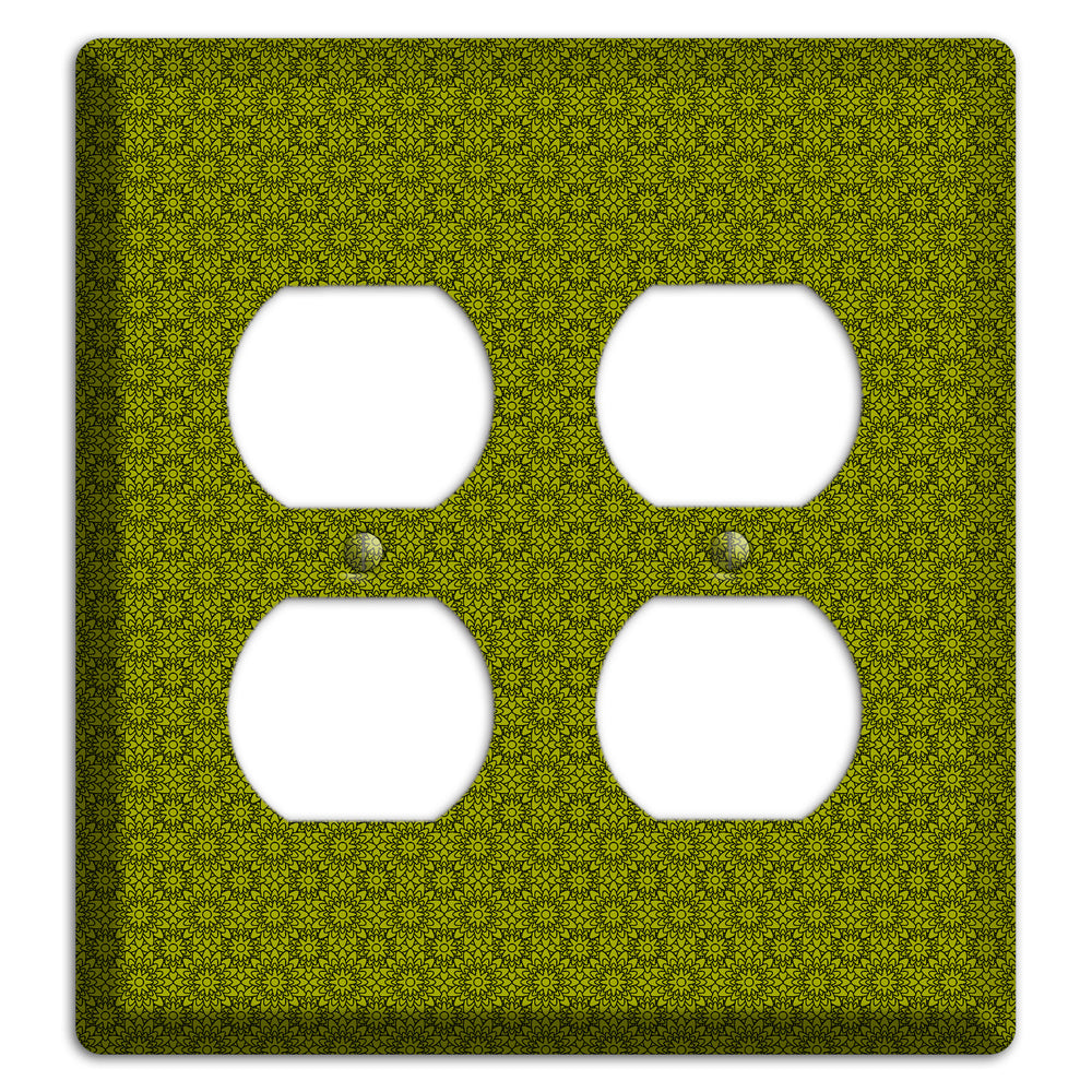 Multi Green Foulard 2 Duplex Wallplate