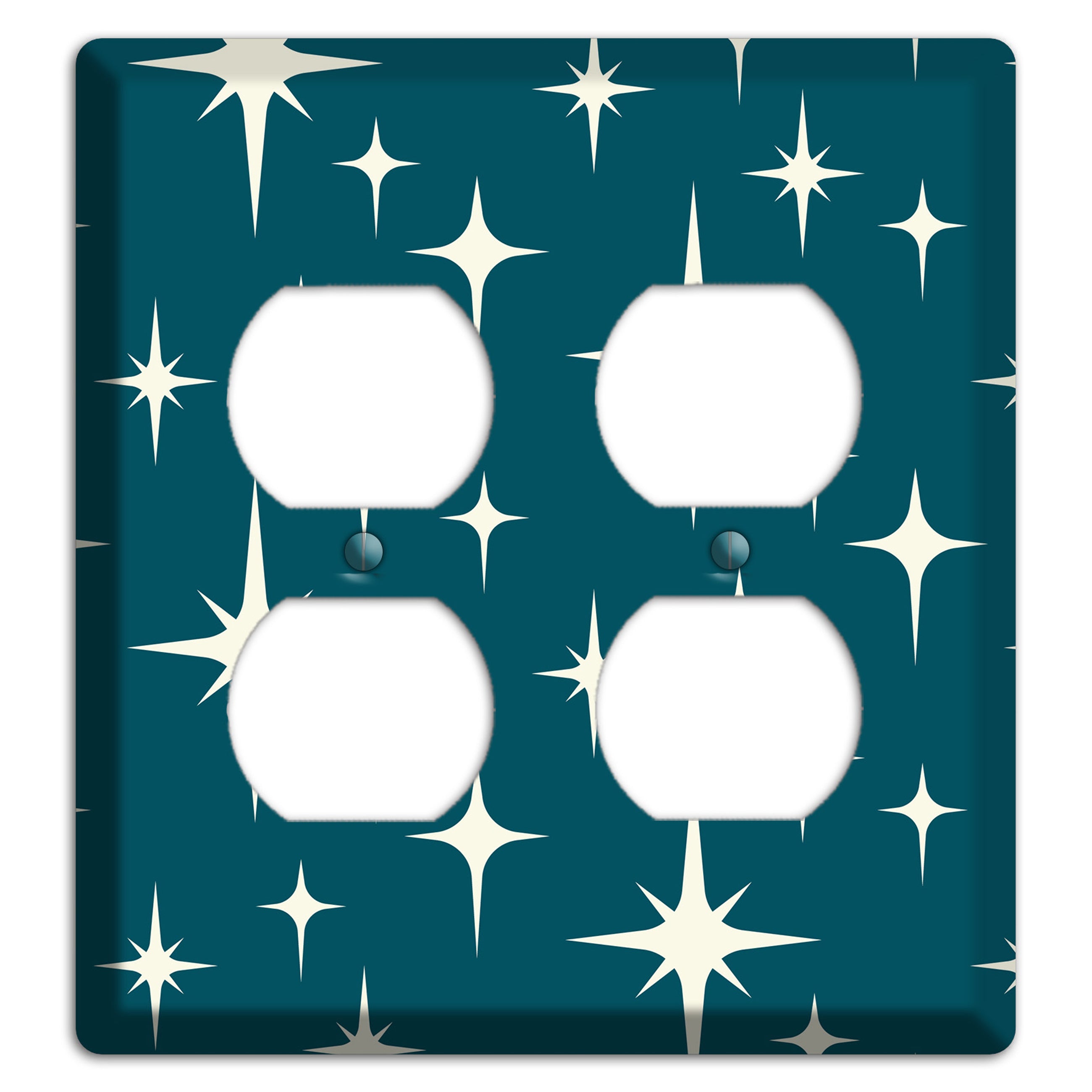 Navy Atomic Diamond 2 Duplex Wallplate
