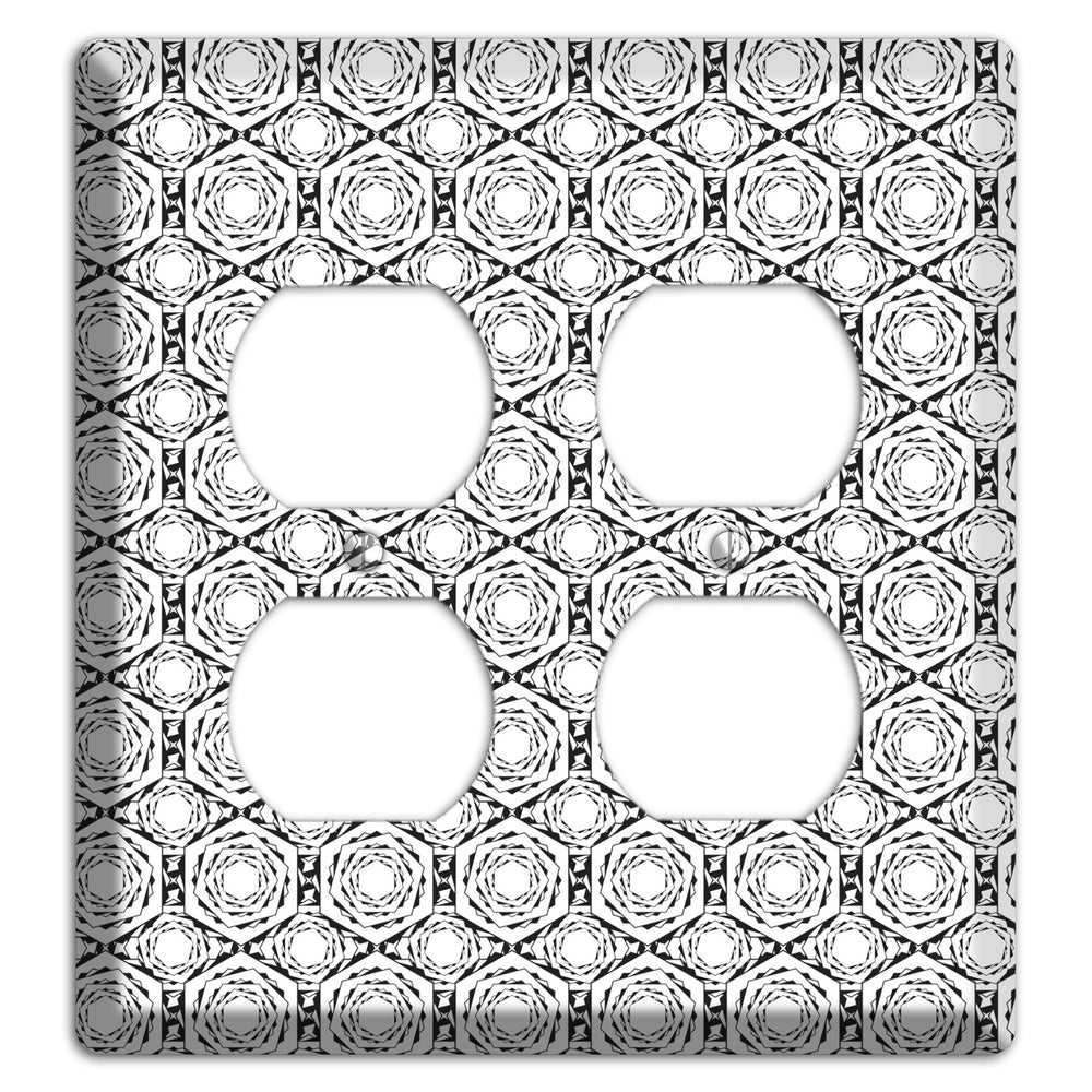 Overlay Hexagon Rotation Repeat 2 Duplex Wallplate