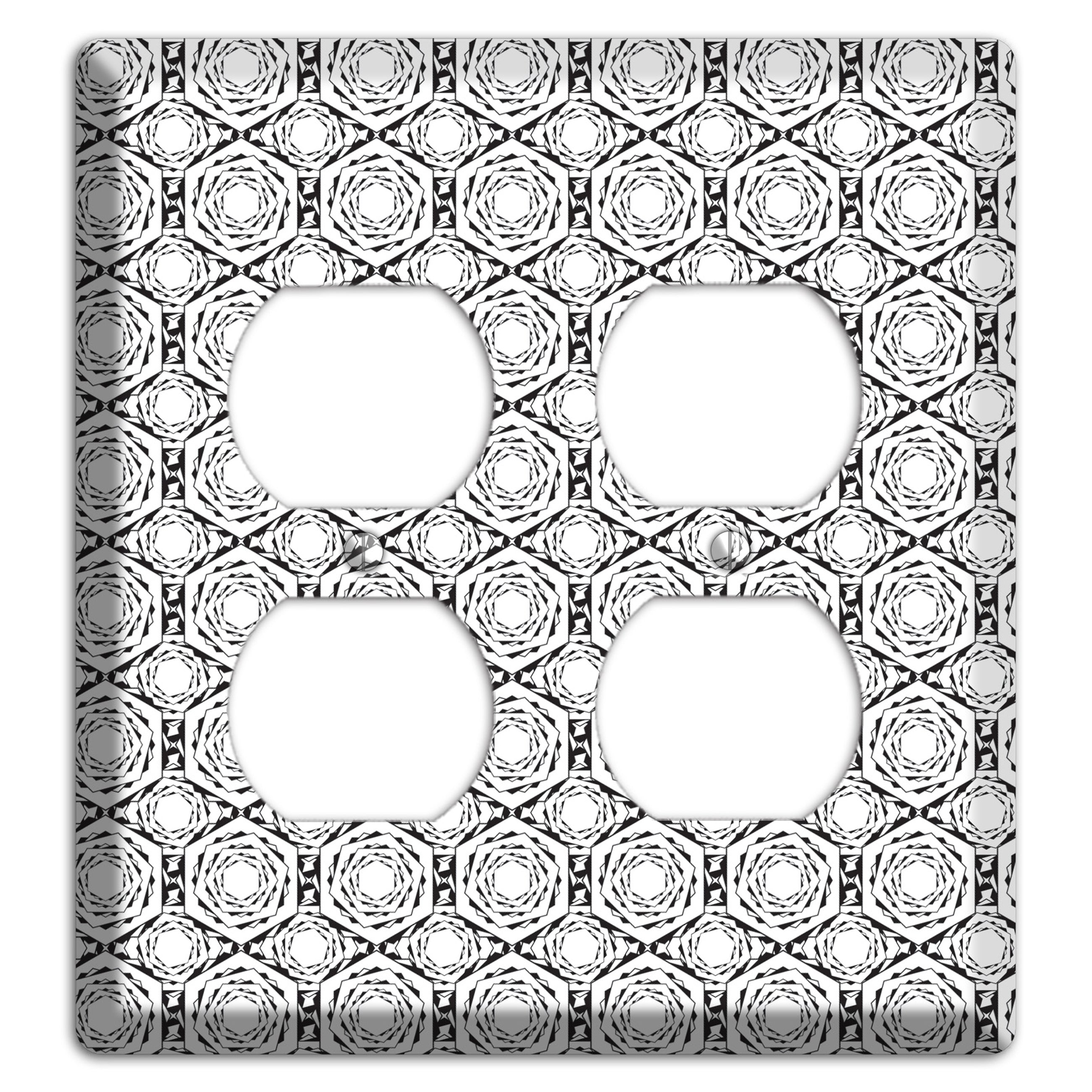 Overlay Hexagon Rotation Repeat 2 Duplex Wallplate