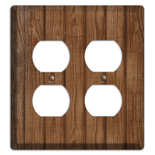 Old Copper Weathered Wood 2 Duplex Wallplate