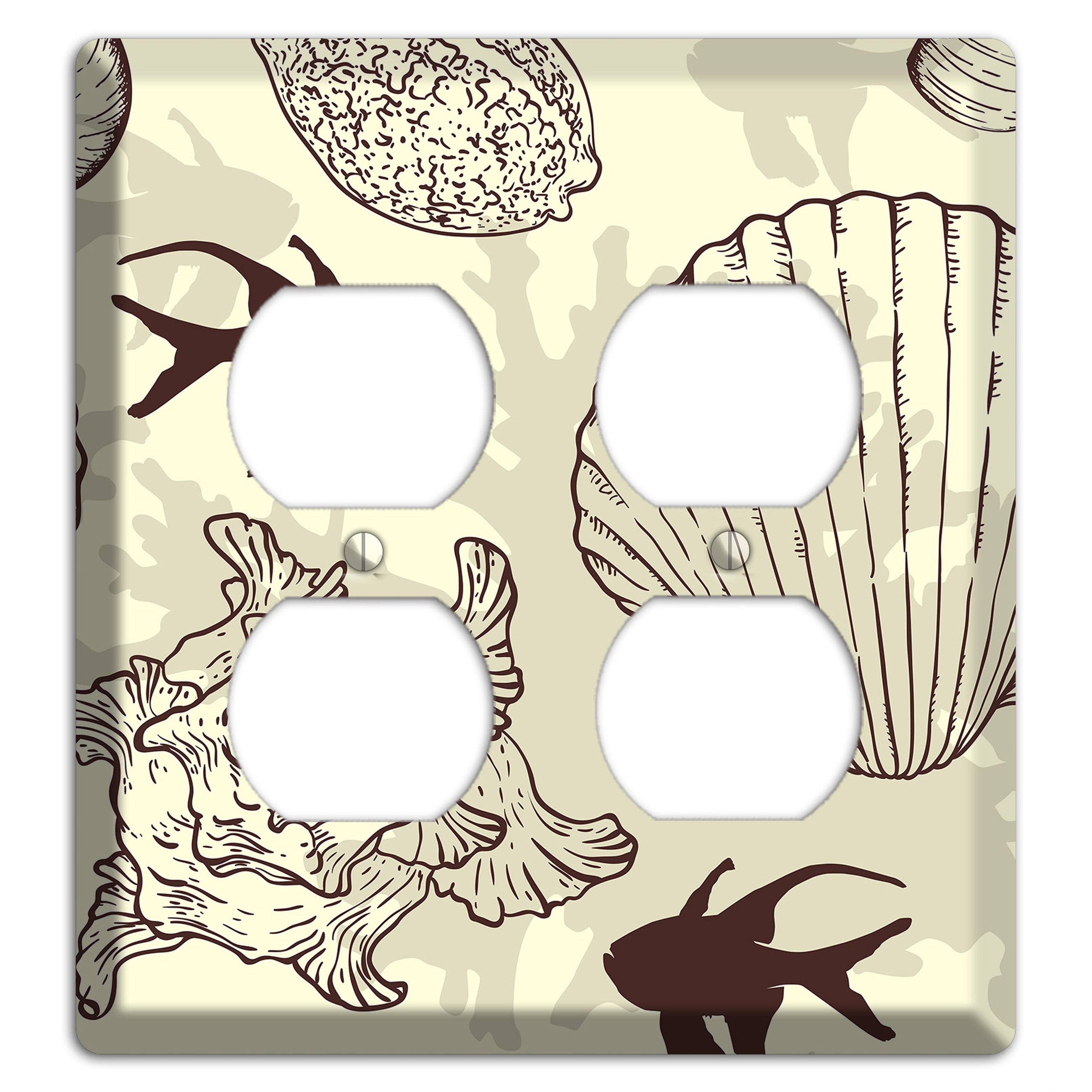 Shells 4 2 Duplex Wallplate