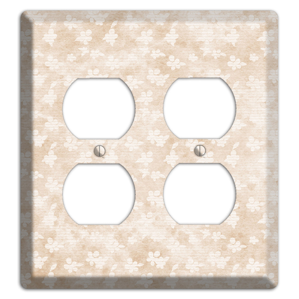 White Linen Neutral Texture 2 Duplex Wallplate
