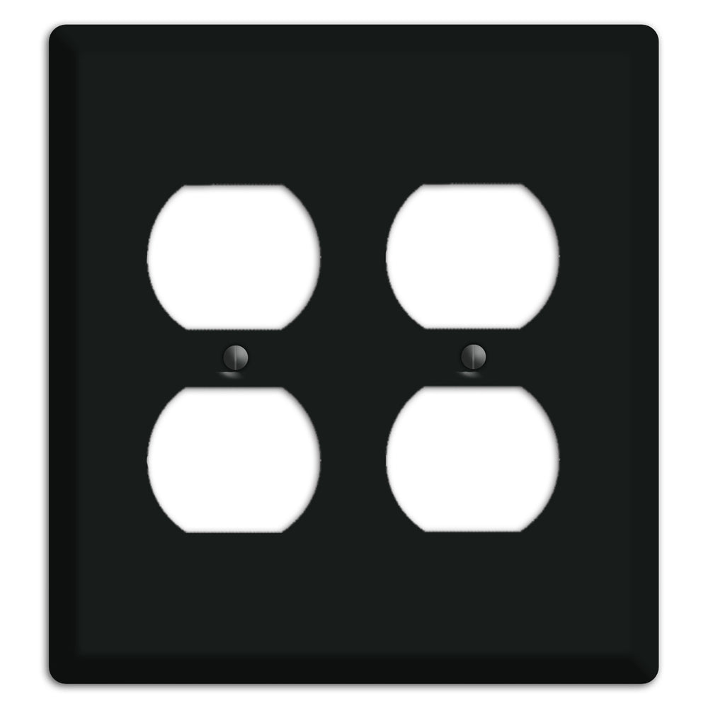 Baxter Matte Black Metal 2 Duplex Wallplate