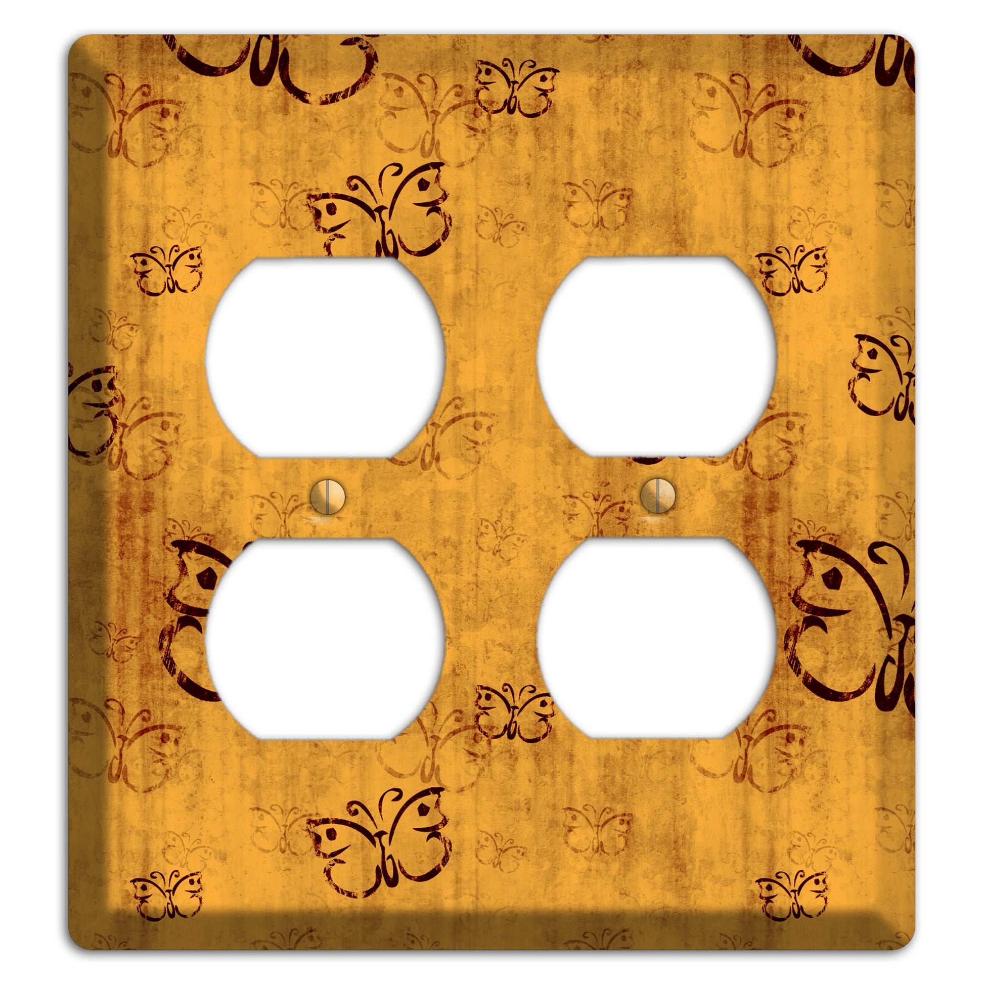 Mustard Butterfly 2 Duplex Wallplate